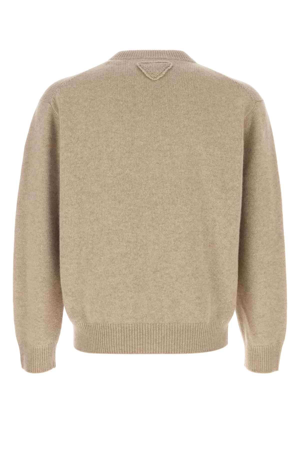 Prada Men Sand Cashmere Sweater PRADA