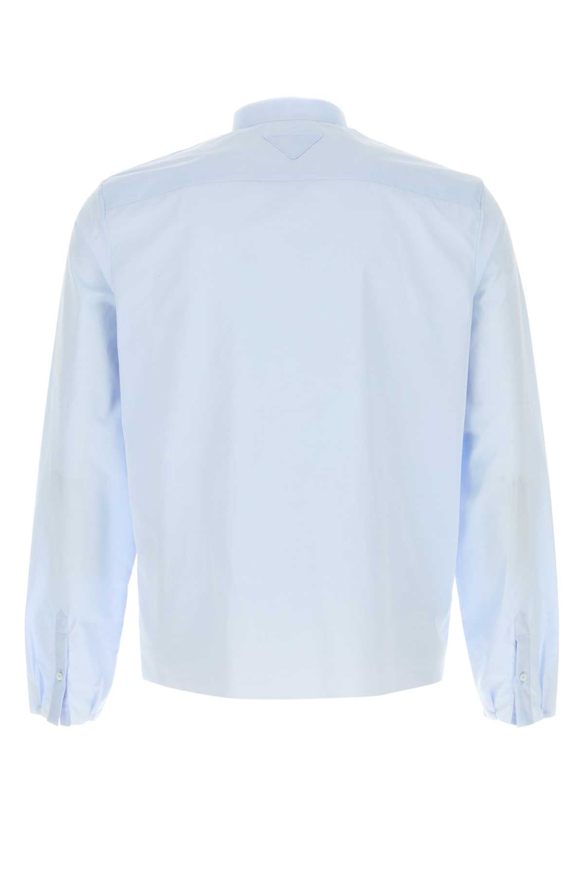 Prada Men Light Blue Cotton Shirt PRADA