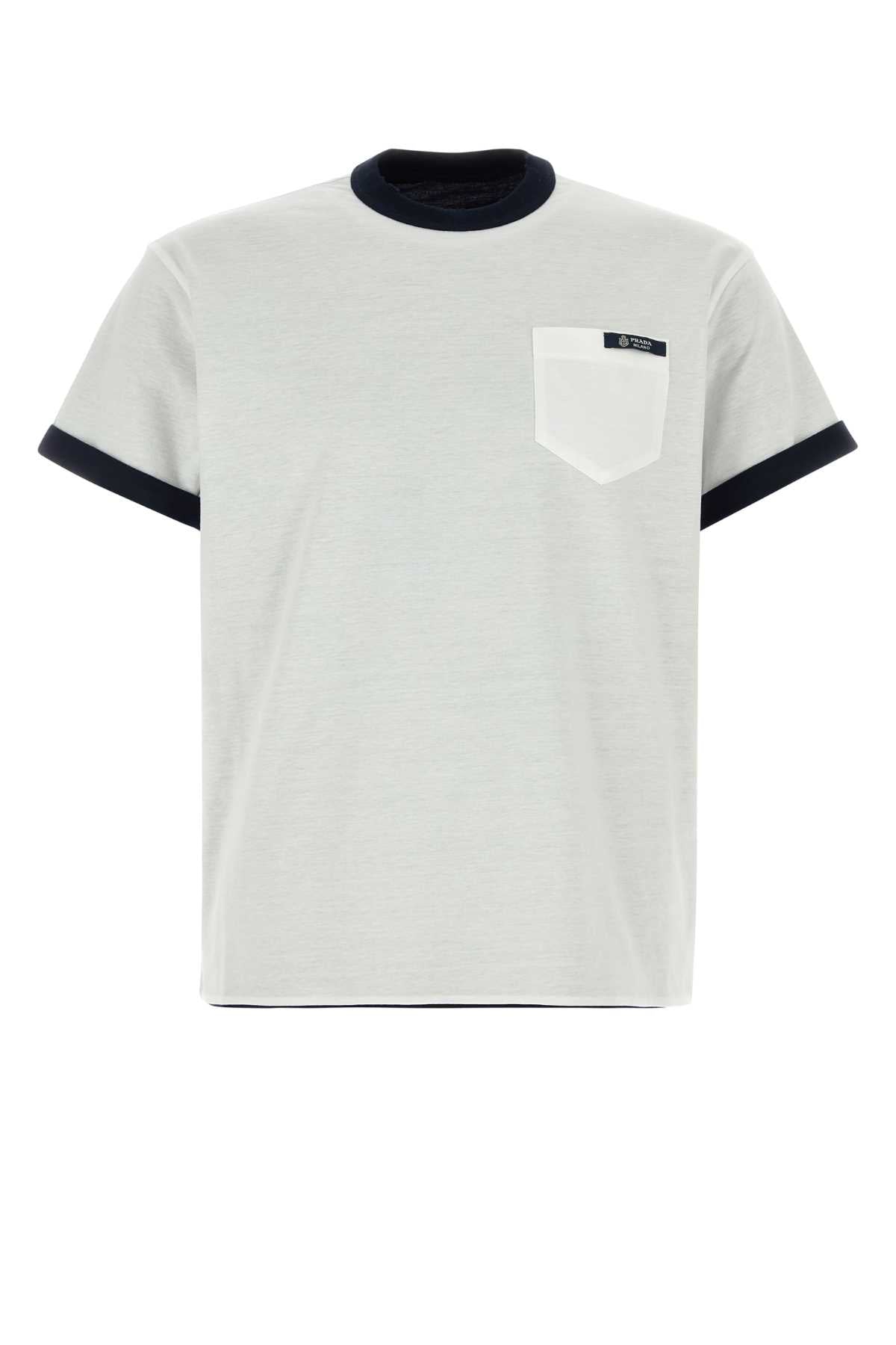 Prada Men White Cotton Reversible T-Shirt PRADA