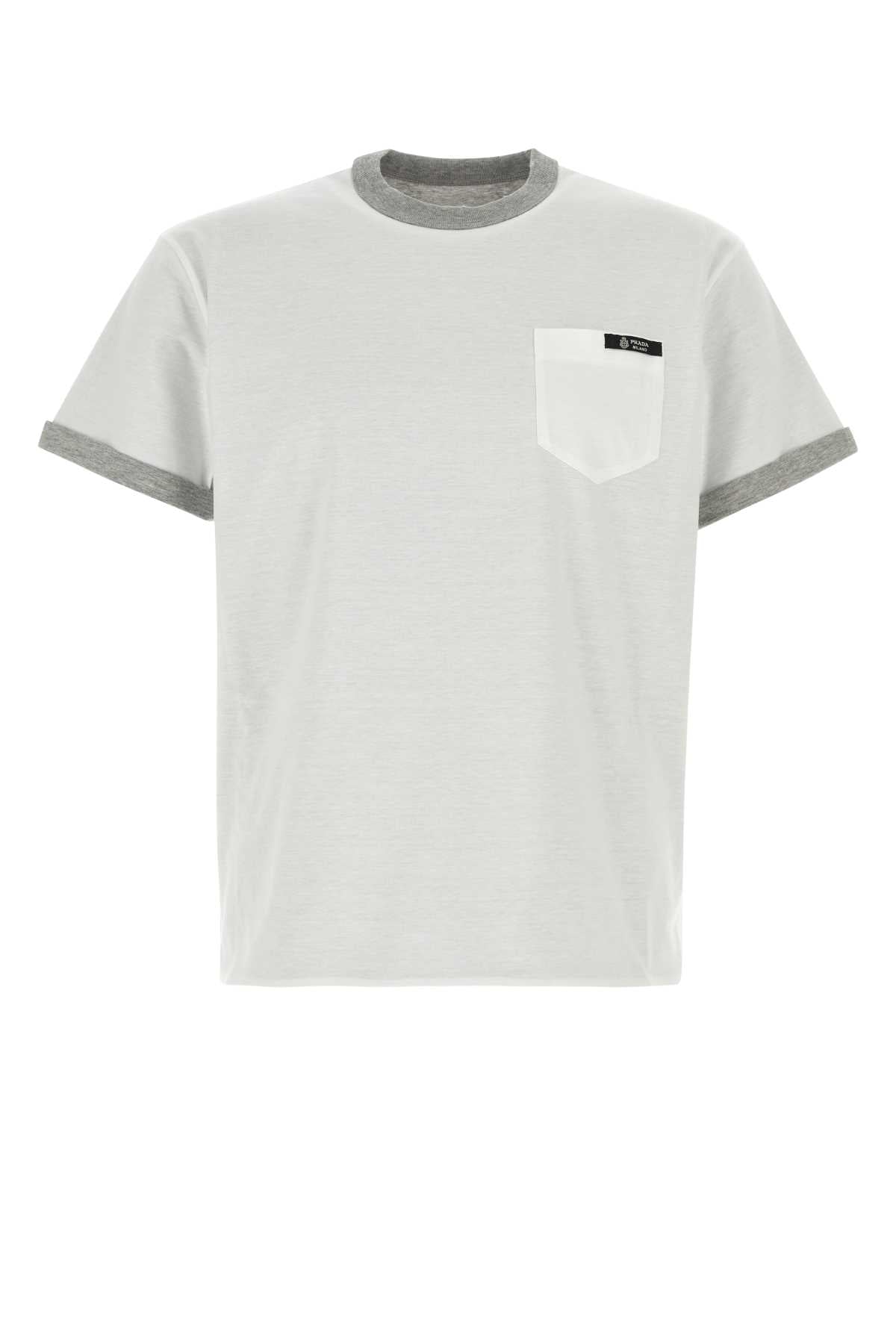 Prada Men White Cotton Reversible T-Shirt PRADA