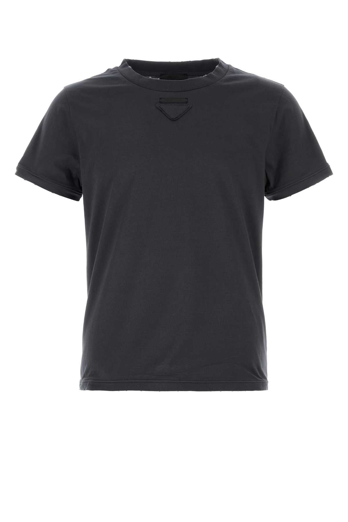 Prada Men Graphite Cotton T-Shirt PRADA