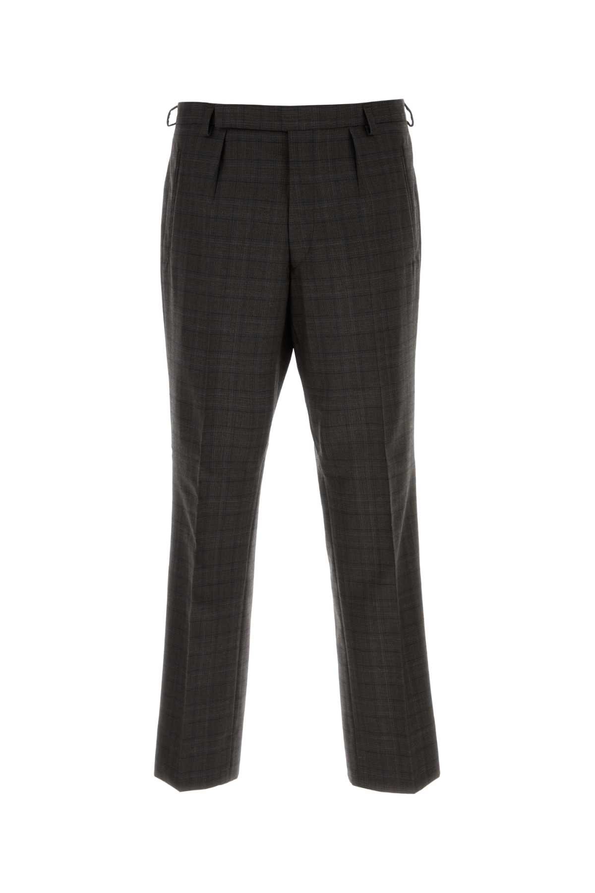 Prada Men Embroidered Glencheck Pant PRADA