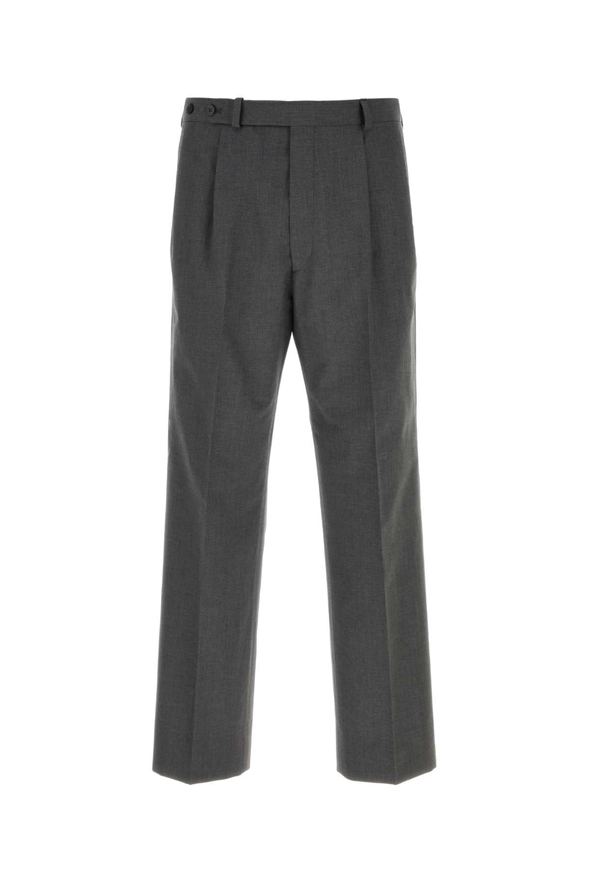 Prada Men Charcoal Wool Blend Pant PRADA