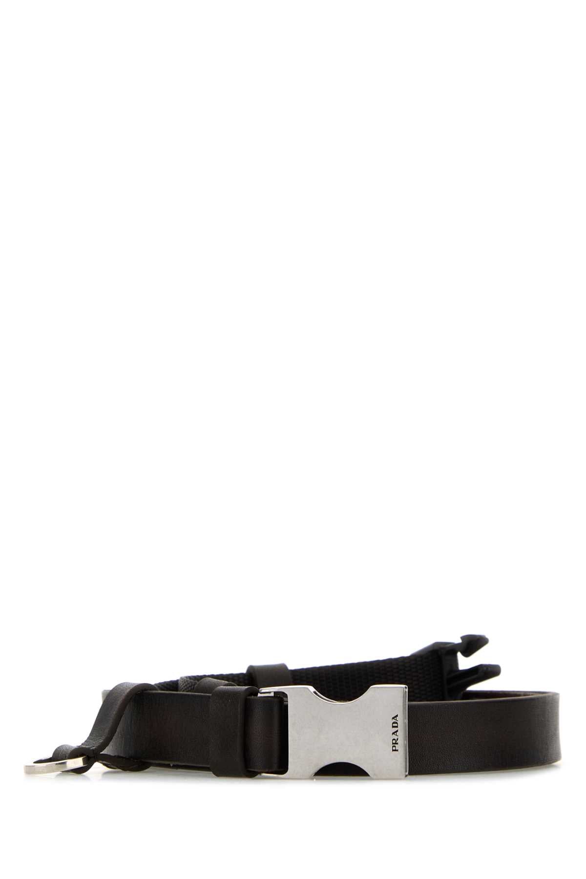 Prada Men Dark Brown Leather Belt PRADA