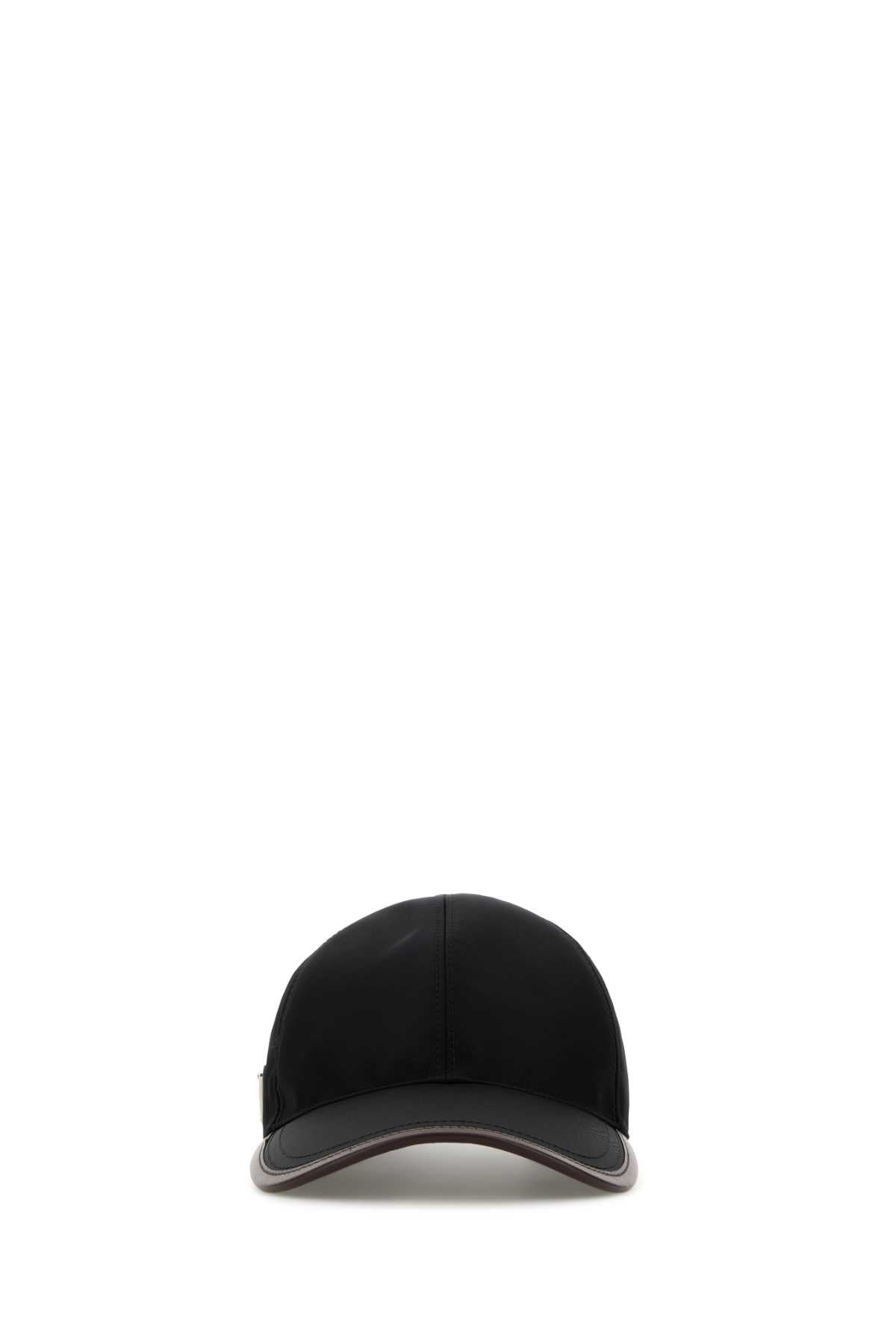 Prada Men Black Re-Nylon Baseball Cap PRADA