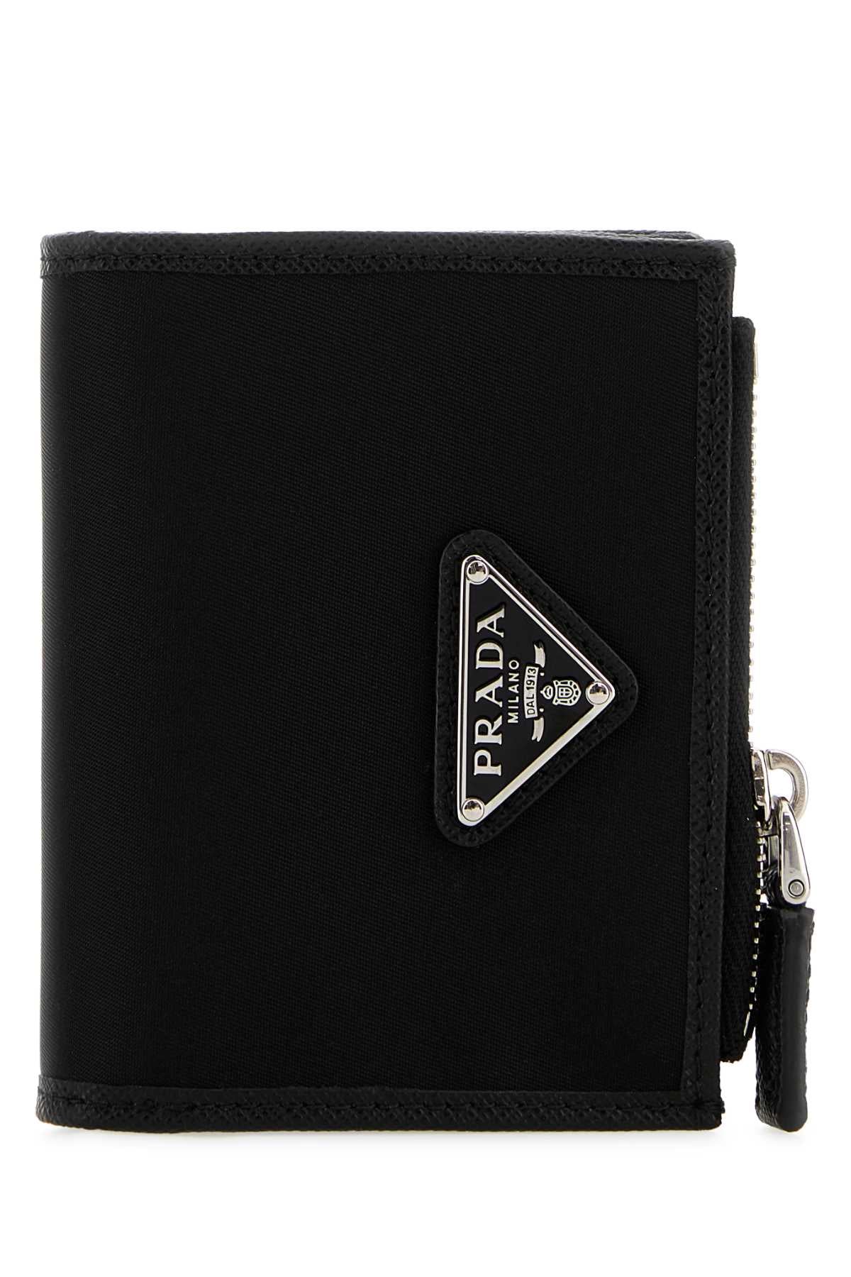 Prada Men Black Canvas Wallet