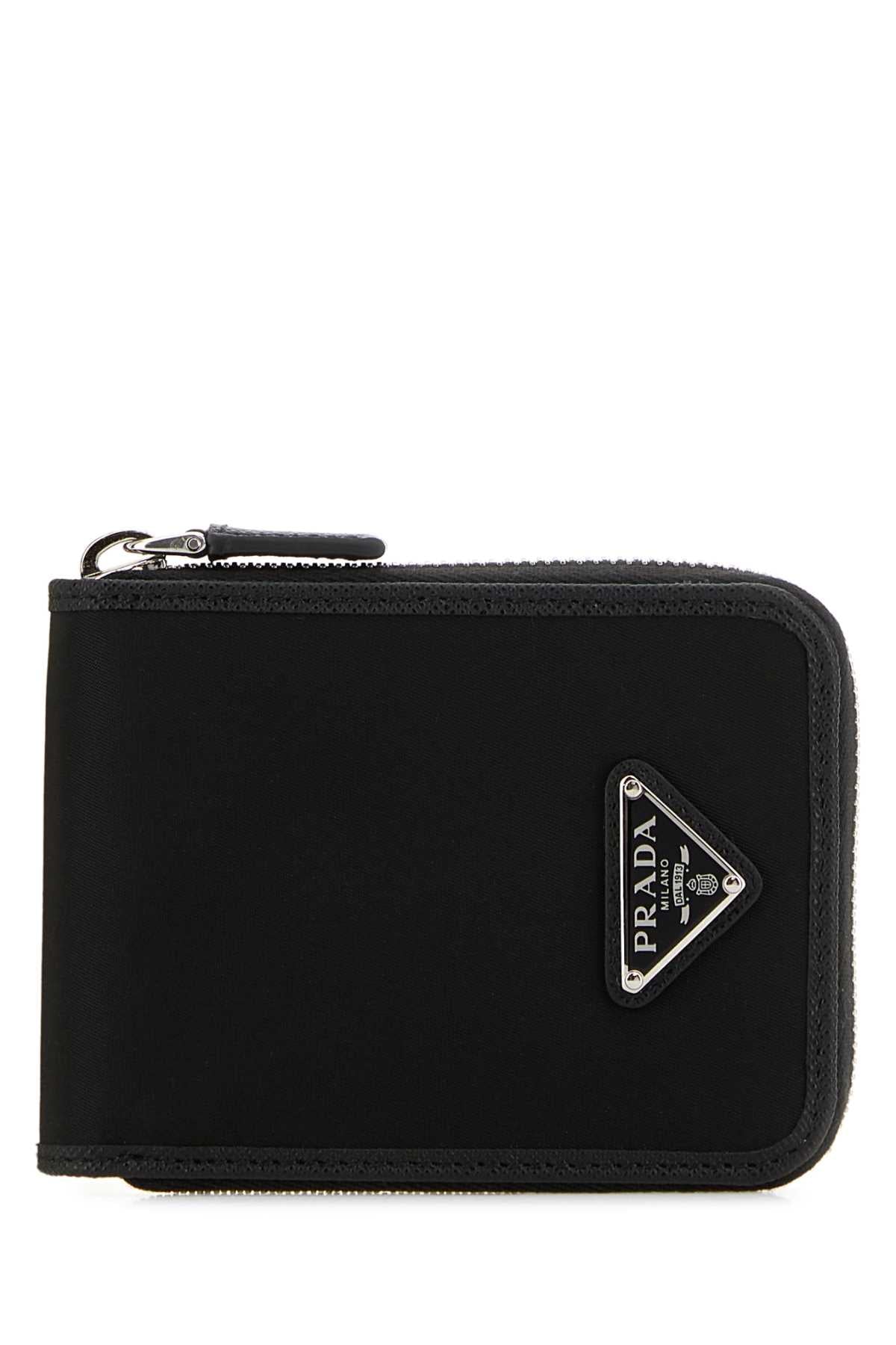 Prada Men Black Fabric Wallet PRADA