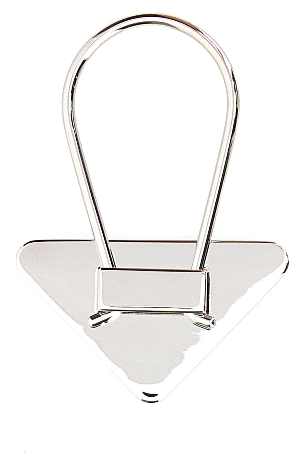 Prada Men Black Metal Key Ring PRADA