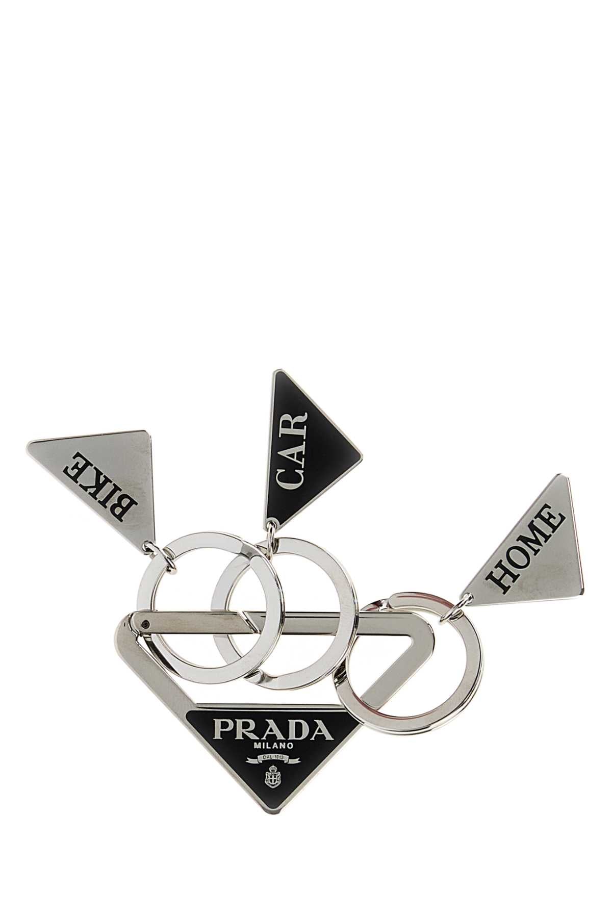 Prada Men Silver Metal Keyring PRADA