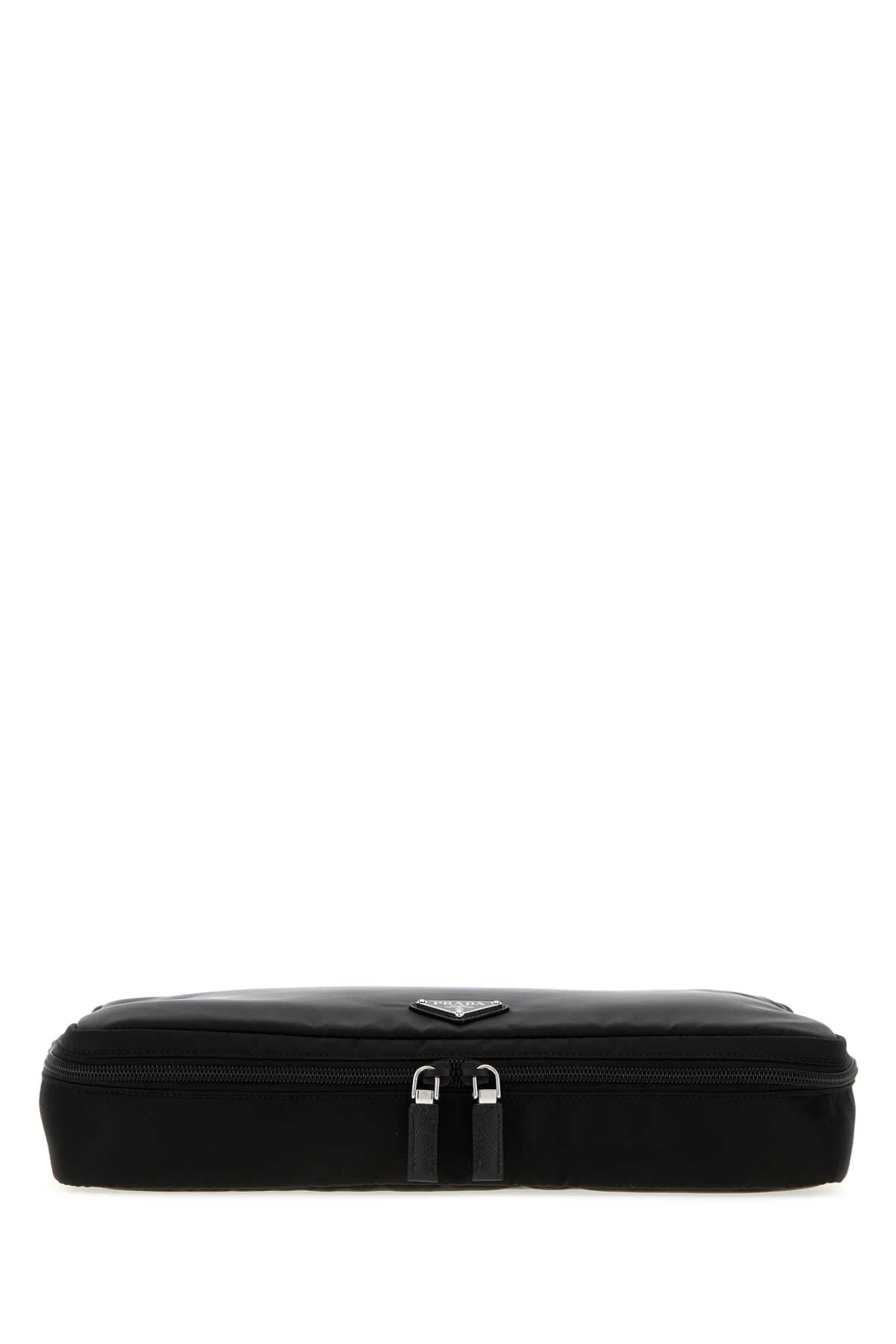 Prada Men Black Fabric Pouch PRADA
