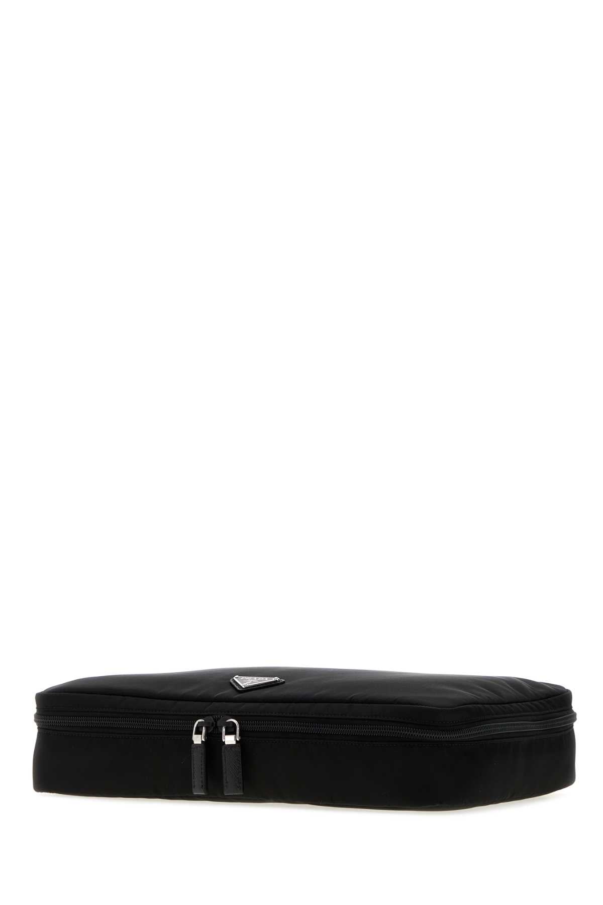 Prada Men Black Fabric Pouch PRADA