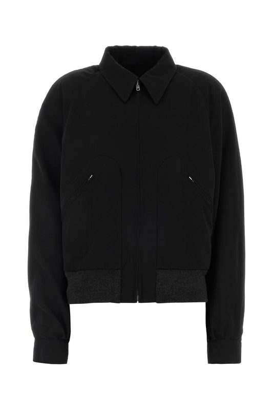 Maison Margiela Women Black Wool Bomber Jacket