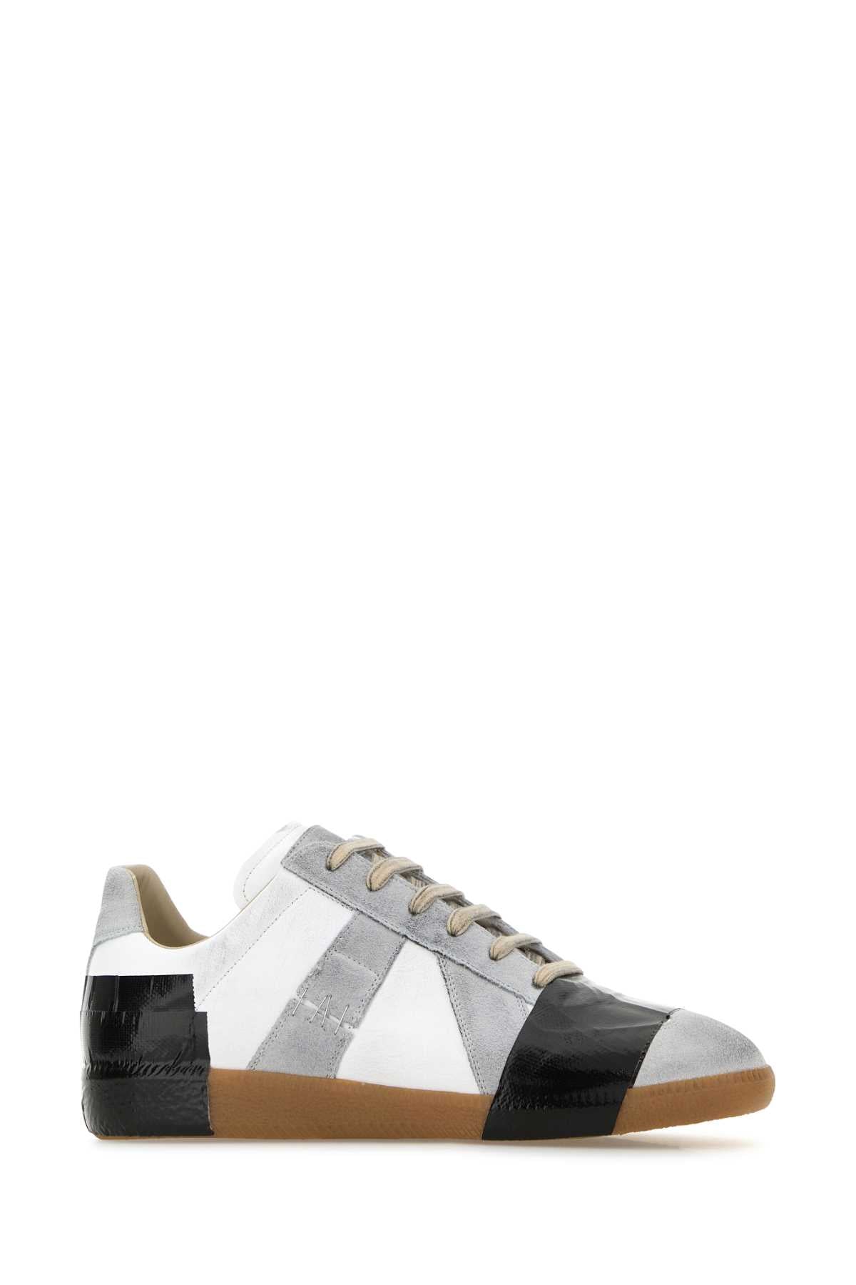 Maison Margiela Men Multicolor Suede And Leather Replica Sneakers MAISON MARGIELA