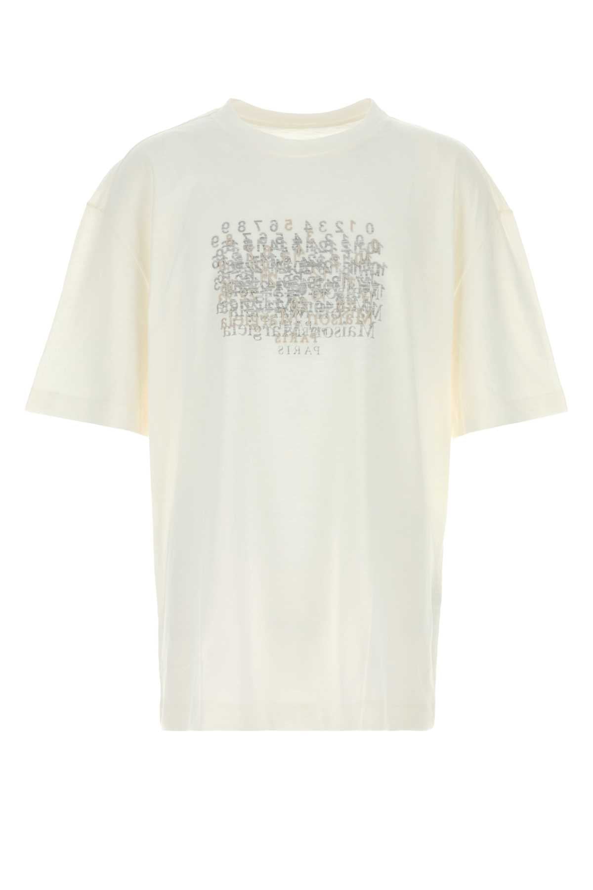 Maison Margiela Men White Cotton T-Shirt MAISON MARGIELA