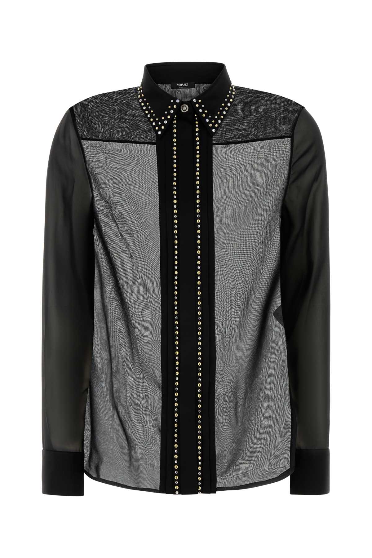 Versace Women Black Silk Shirt VERSACE