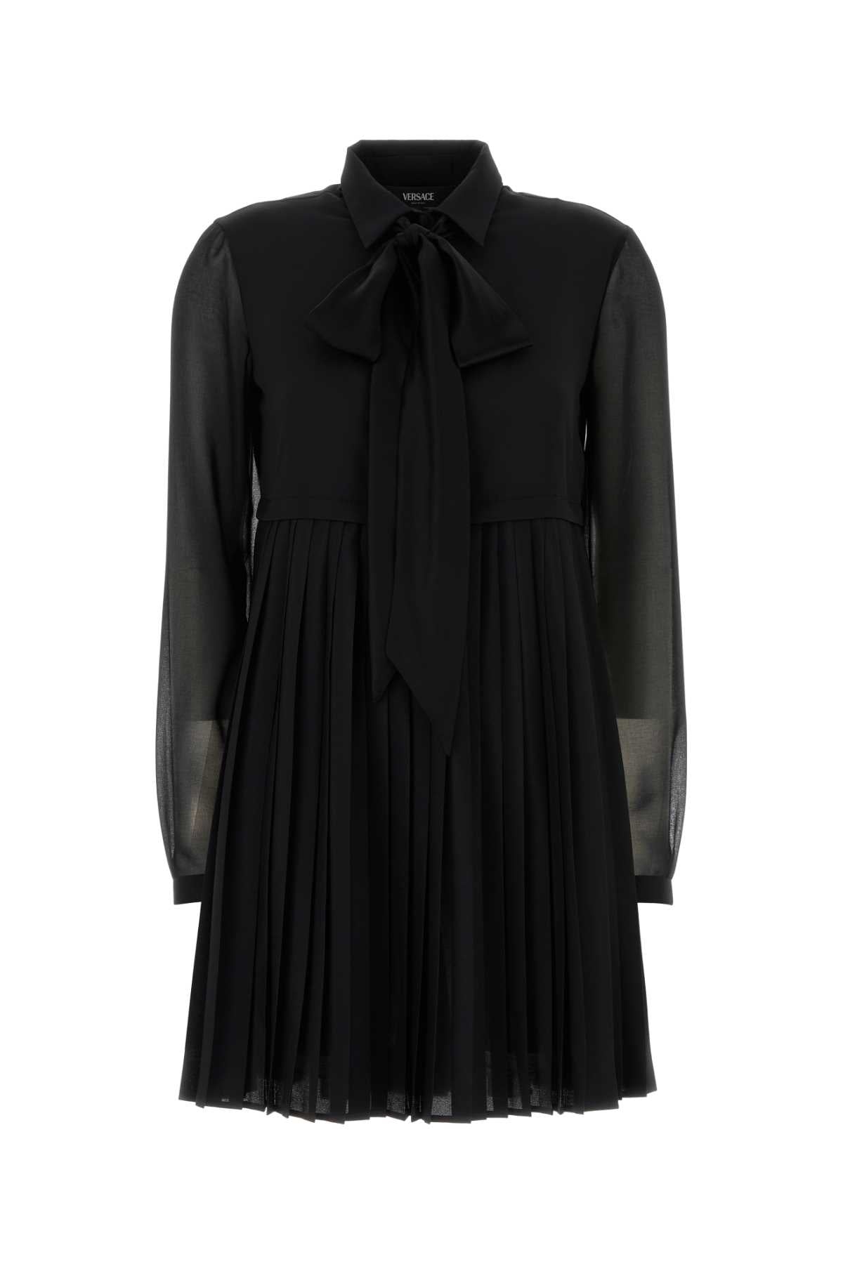 Versace Women Black Crepe Mini Dress VERSACE
