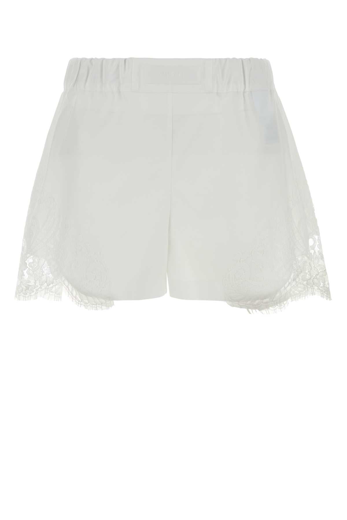 Versace Women White Poplin Shorts VERSACE