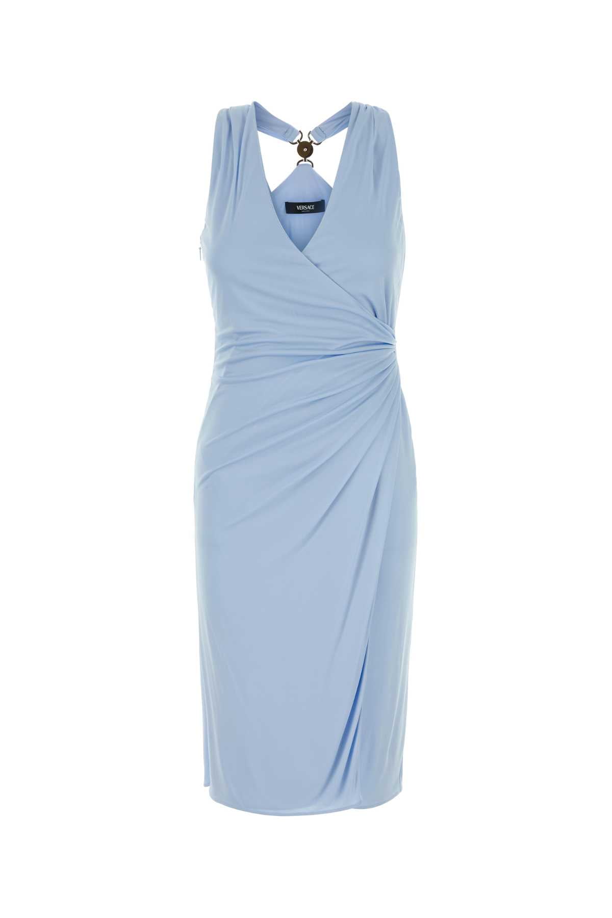 Versace Women Light Blue Jersey Dress VERSACE