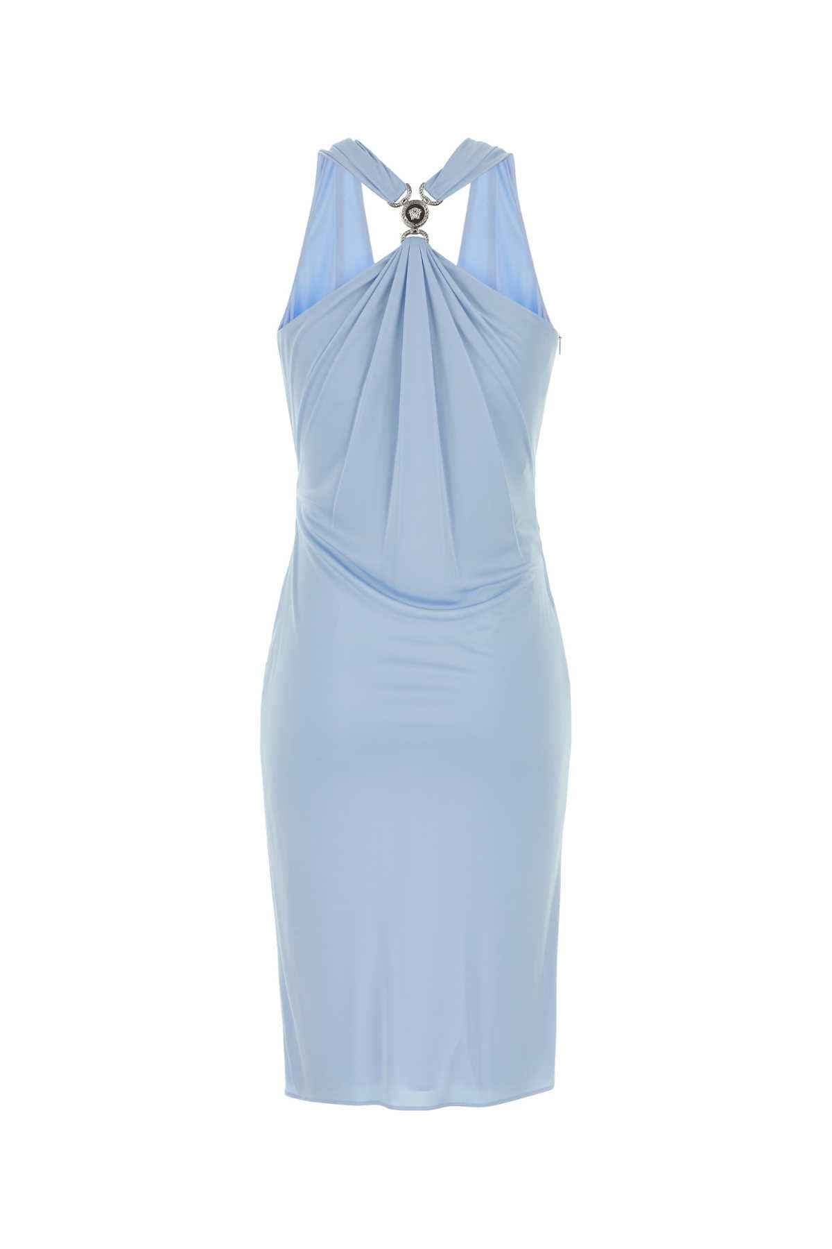 Versace Women Light Blue Jersey Dress VERSACE
