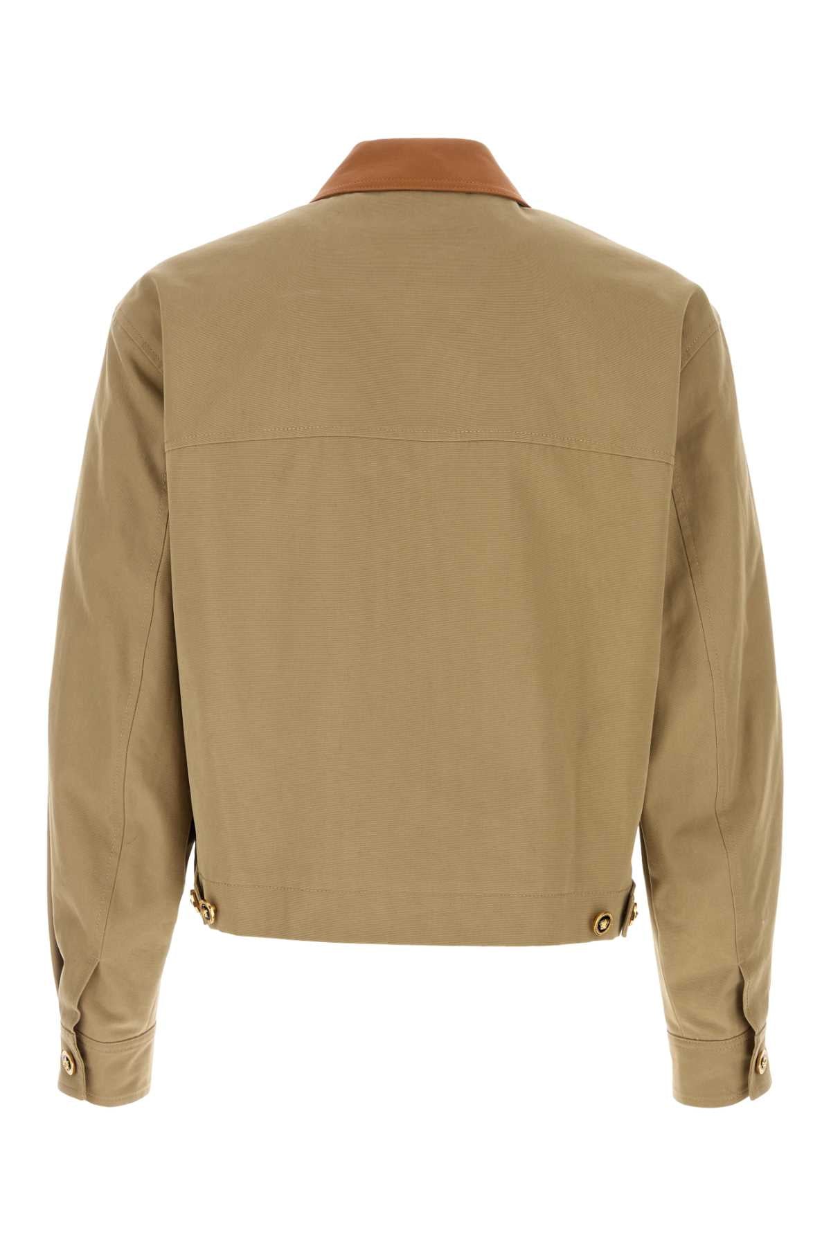 Versace Men Cappuccino Cotton Jacket VERSACE