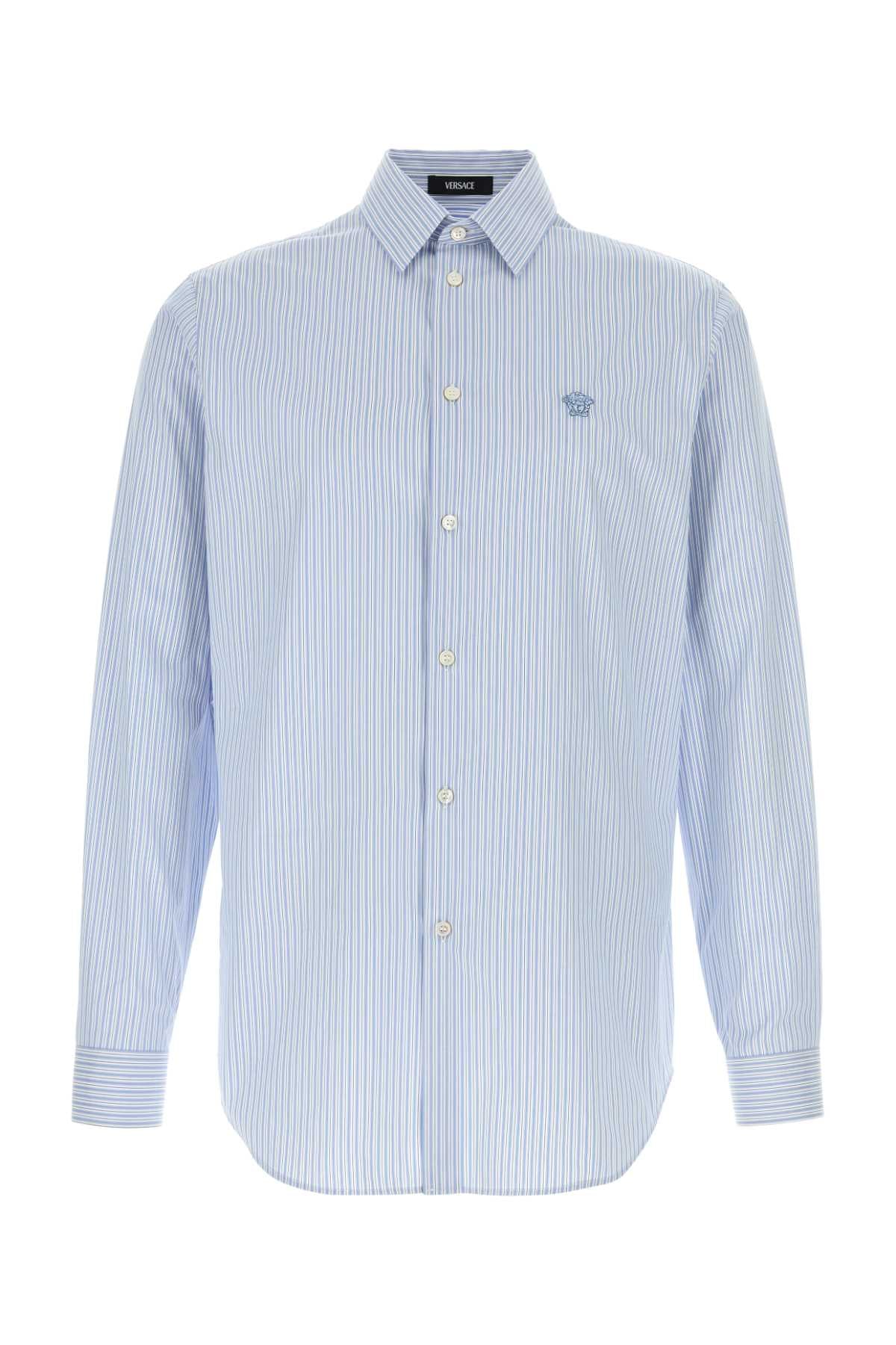 Versace Men Embroidered Poplin Shirt VERSACE
