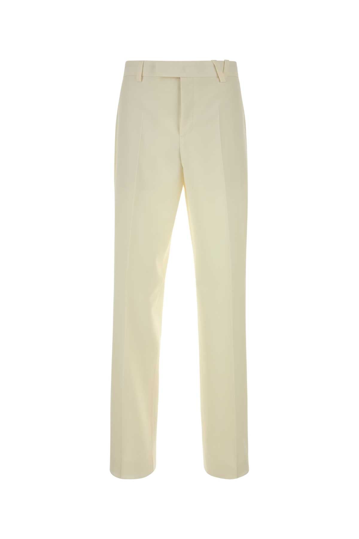 Versace Men Ivory Wool Blend Pant VERSACE