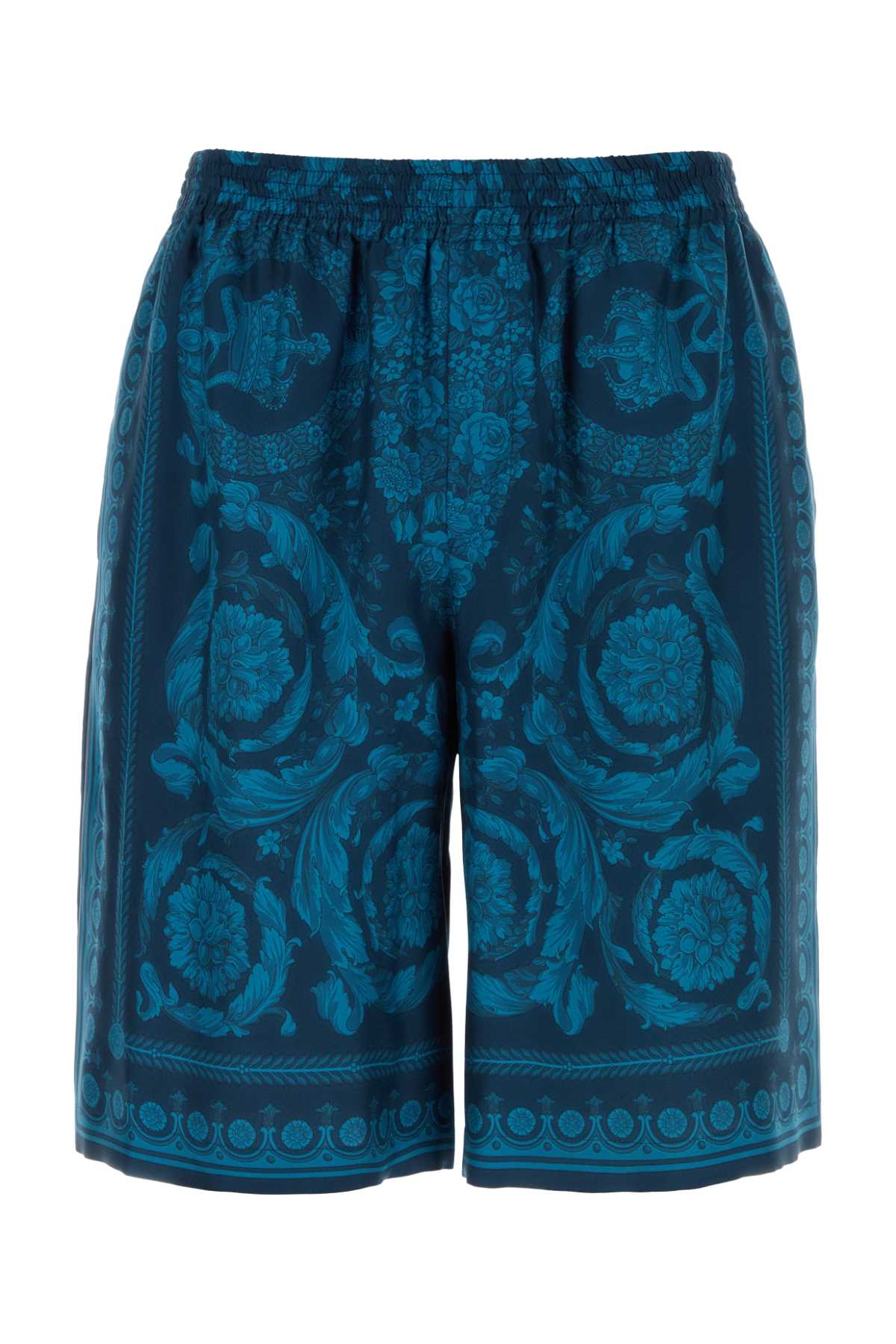 Versace Men Printed Silk Bermuda Shorts VERSACE