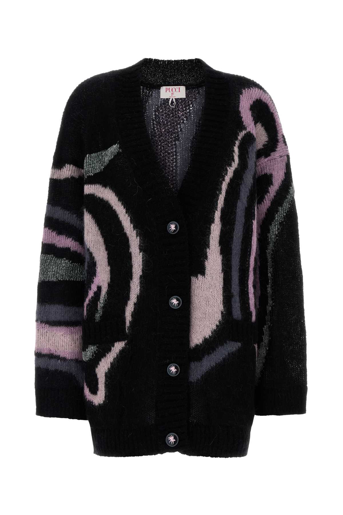Emilio Pucci Women Embroidered Mohair Blend Oversize Cardigan PUCCI
