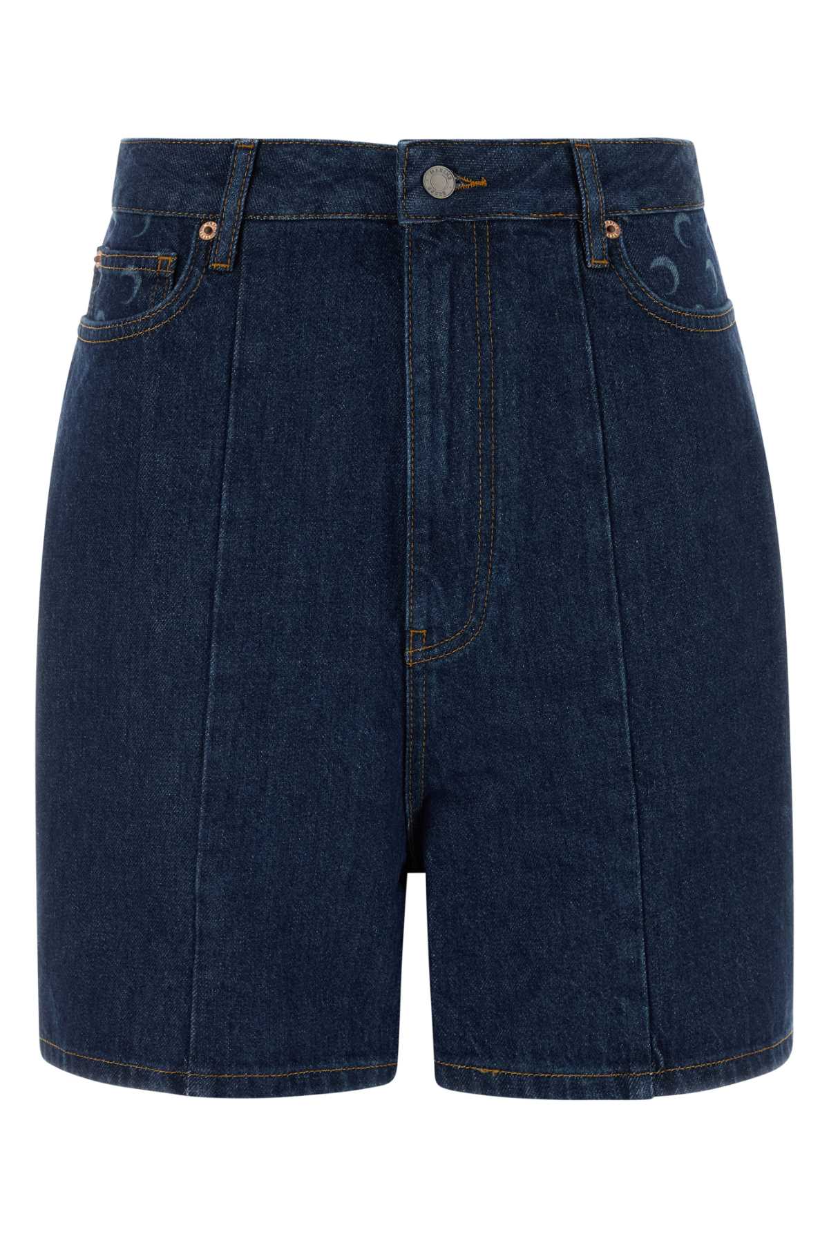 Marine Serre Women Blue Denim Shorts MARINE SERRE