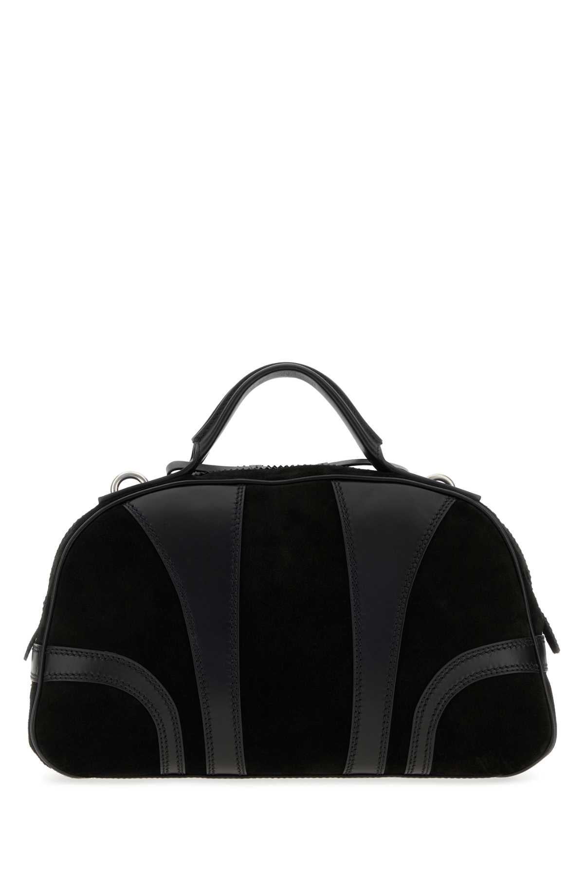 Dries Van Noten Men Black Suede And Leather Handbag DRIES VAN NOTEN