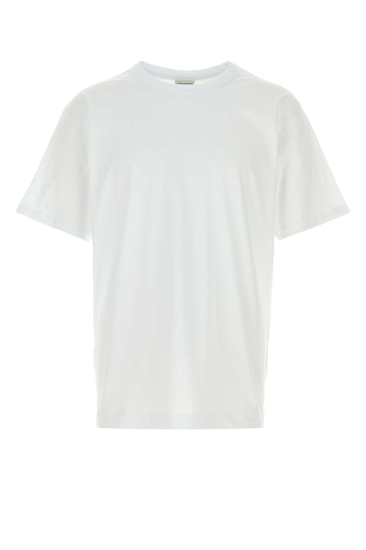 Dries Van Noten Men White Cotton Heer T-Shirt DRIES VAN NOTEN