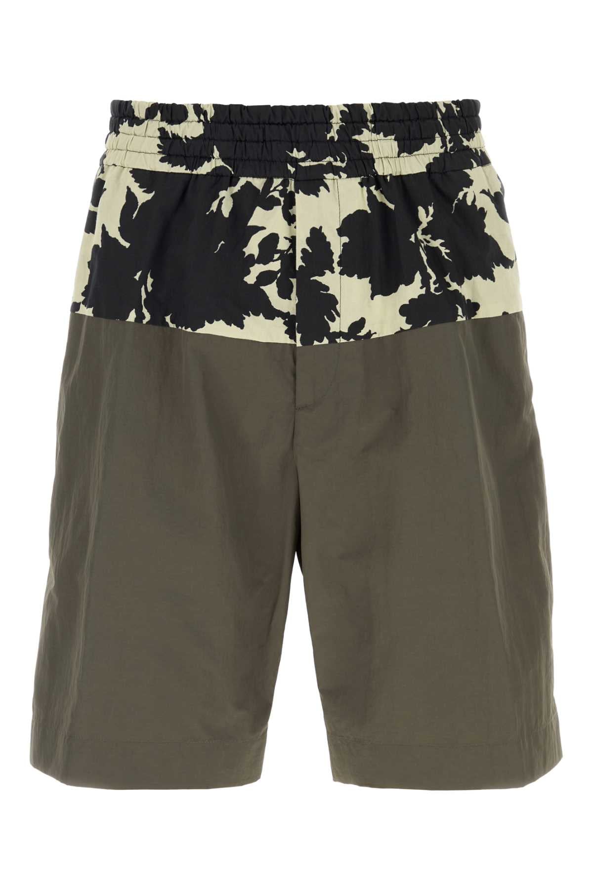 Dries Van Noten Men Mud Cotton Blend Pablo Bermuda Shorts DRIES VAN NOTEN