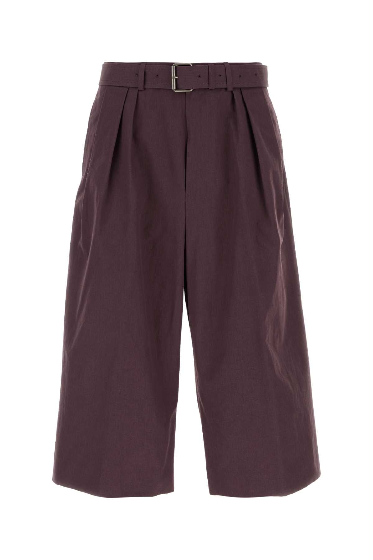 Dries Van Noten Men Purple Cotton Preaches Bermuda Shorts DRIES VAN NOTEN