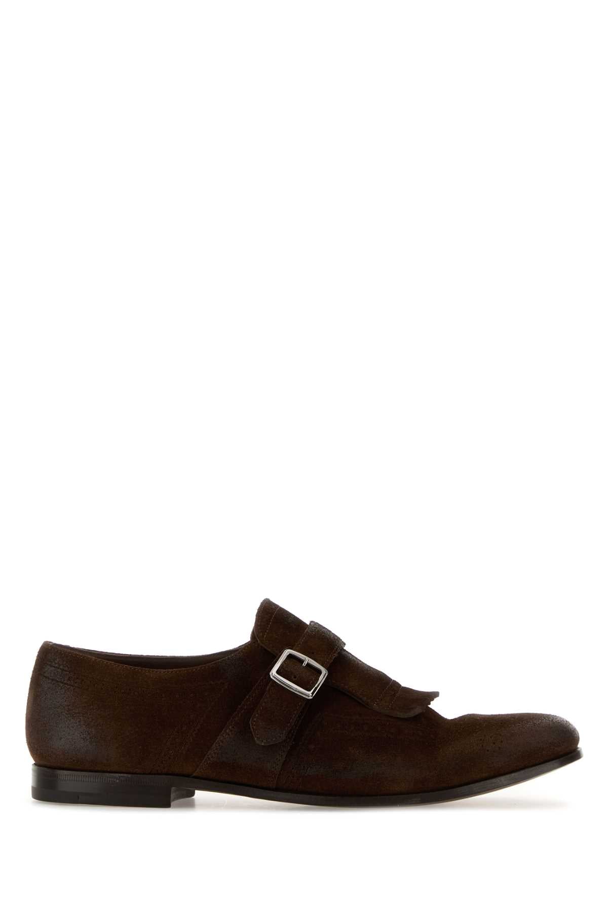 Church's Men Brown Suede Shanghai Lace-Up Shoes CHURCH'S
