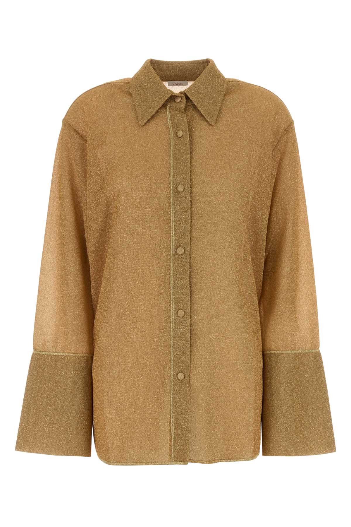 Oseree Women Gold Nylon Shirt OSEREE
