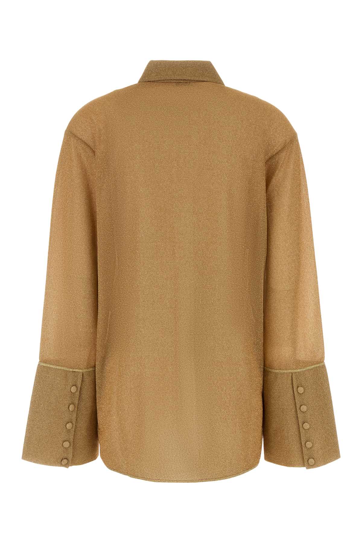 Oseree Women Gold Nylon Shirt OSEREE