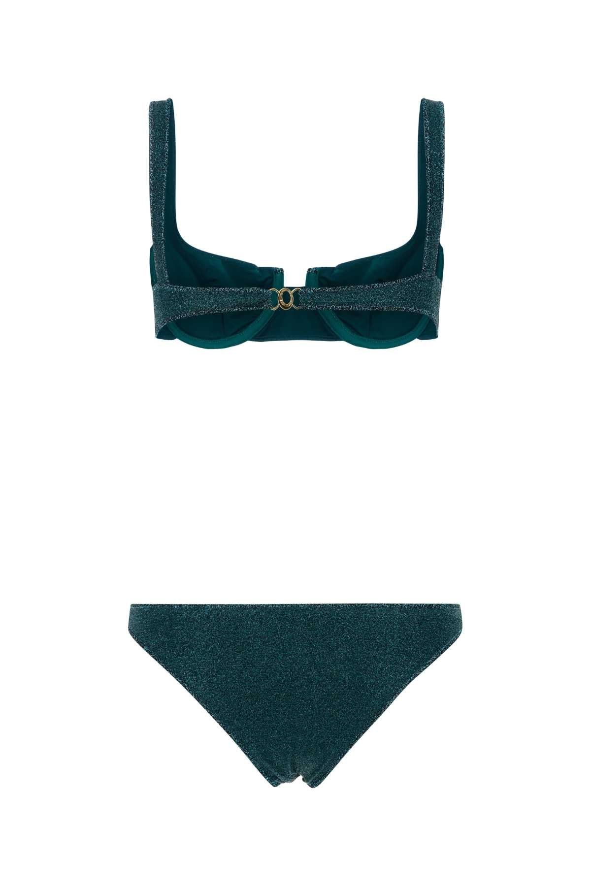 Oseree Women Petrol Blue Nylon Blend Bikini OSEREE