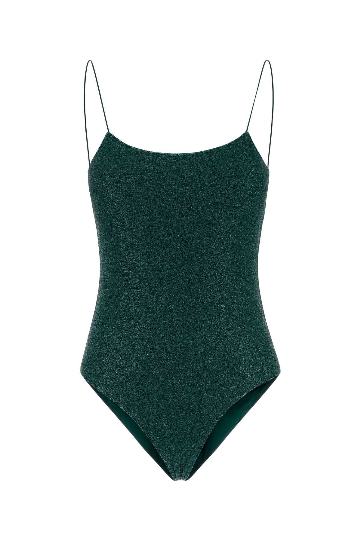 Oseree Women Petrol Green Nylon Blend Swimsuit OSEREE