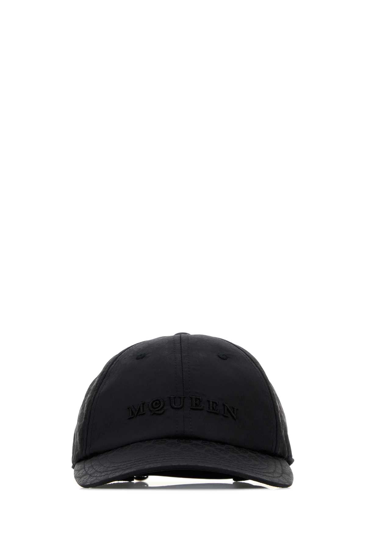 Alexander Mcqueen Men Black Nylon Baseball Cap ALEXANDER MCQUEEN
