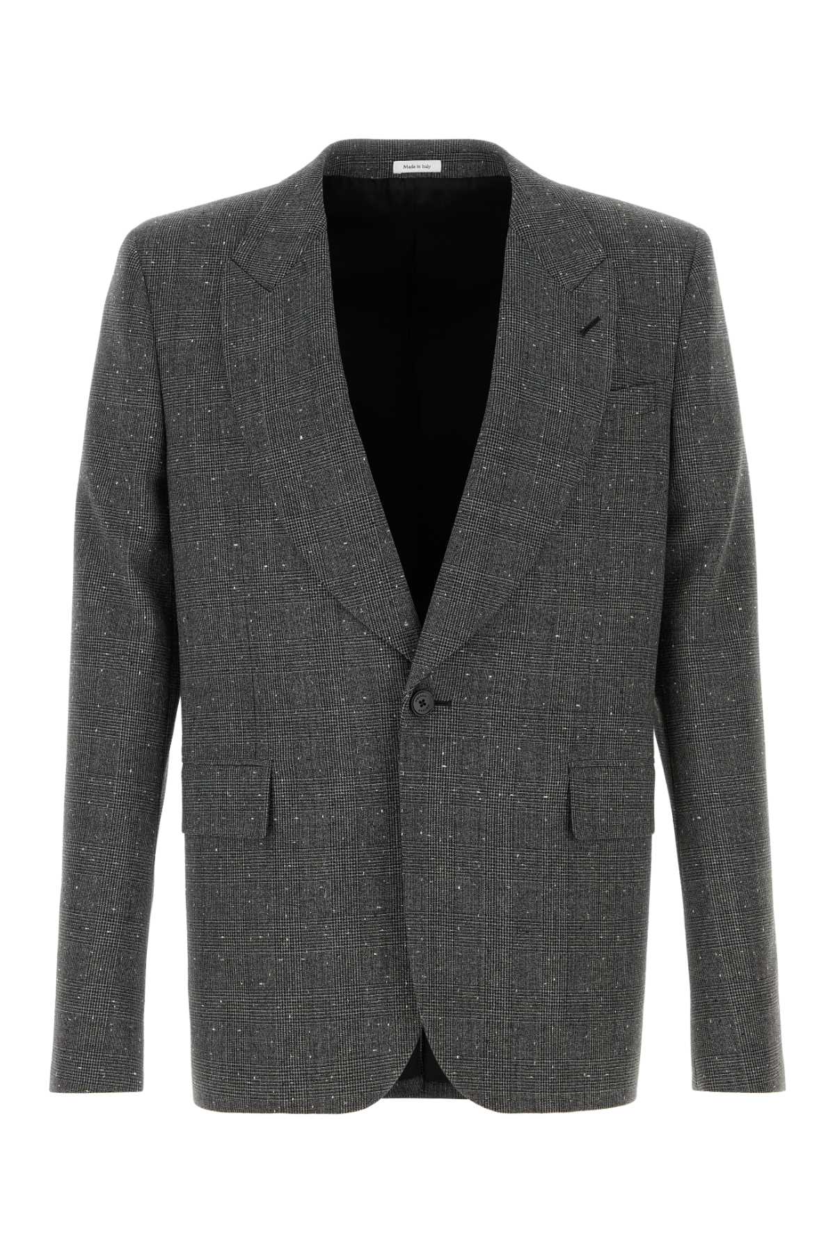 Alexander Mcqueen Men Embroidered Glencheck Blazer ALEXANDER MCQUEEN
