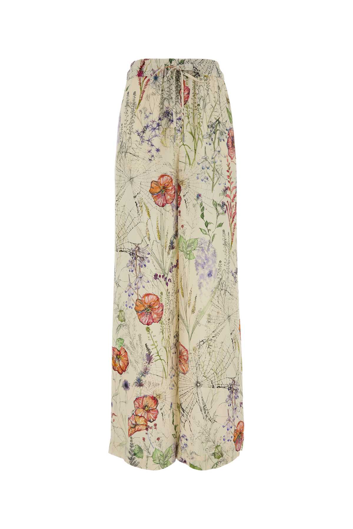 Alexander Mcqueen Women Printed Crepe Pyjamas Pant ALEXANDER MCQUEEN