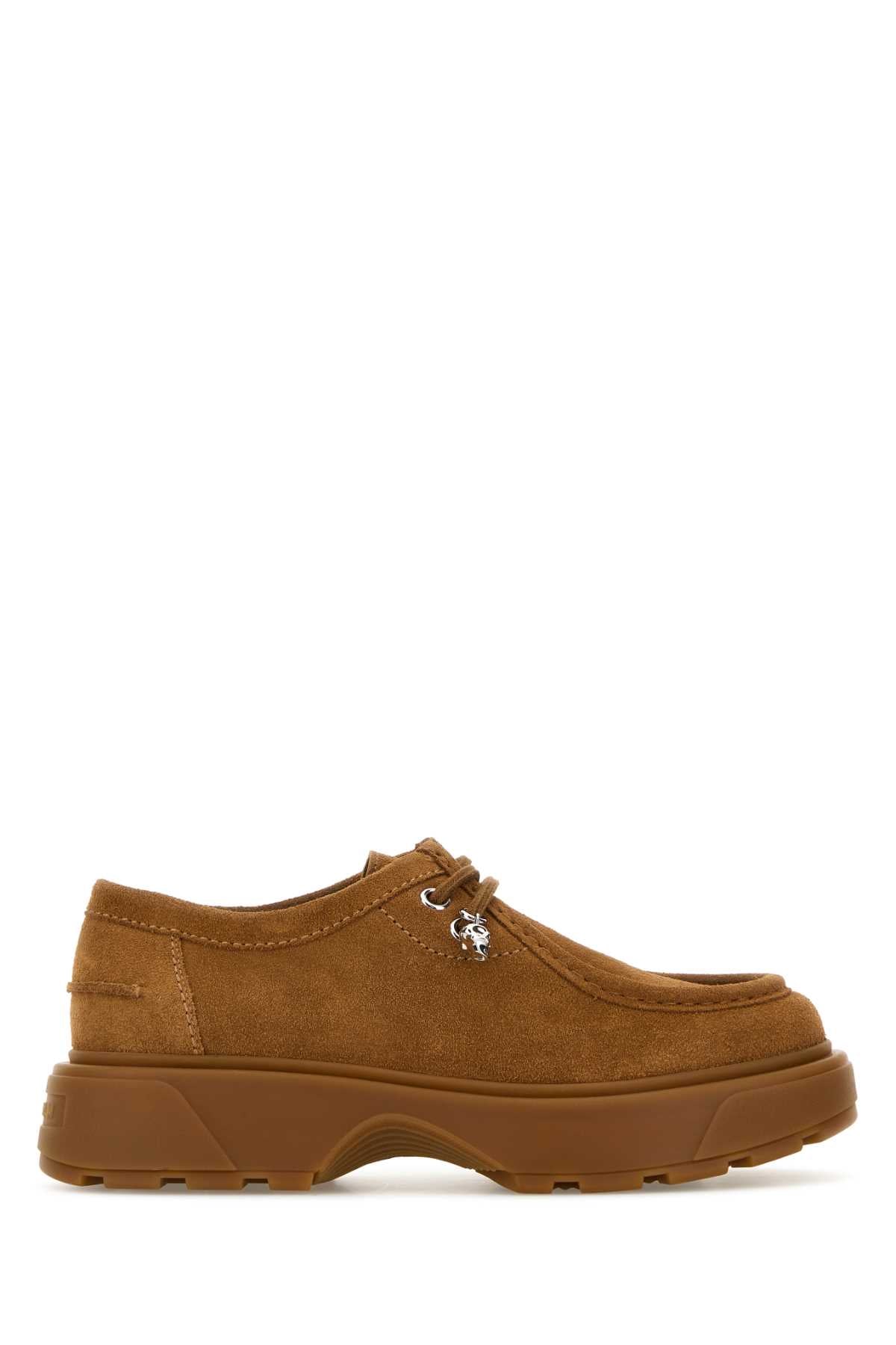 Alexander Mcqueen Men Camel Suede Lace-Up Shoes ALEXANDER MCQUEEN