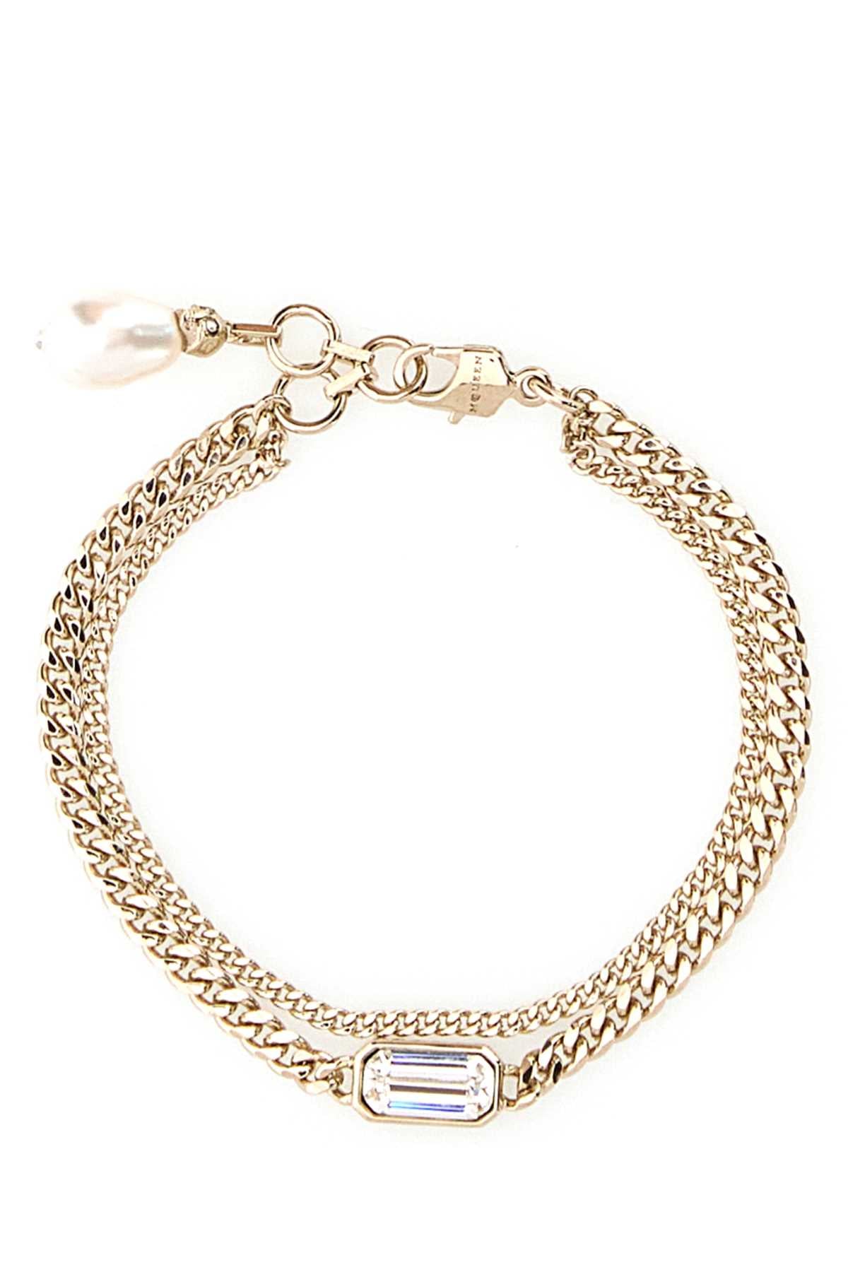 Alexander Mcqueen Women Platinum Metal Skull Bracelet ALEXANDER MCQUEEN