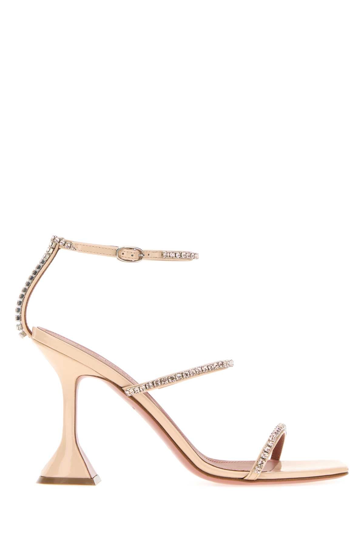 Amina Muaddi Women Skin Pink Leather Gilda Sandals