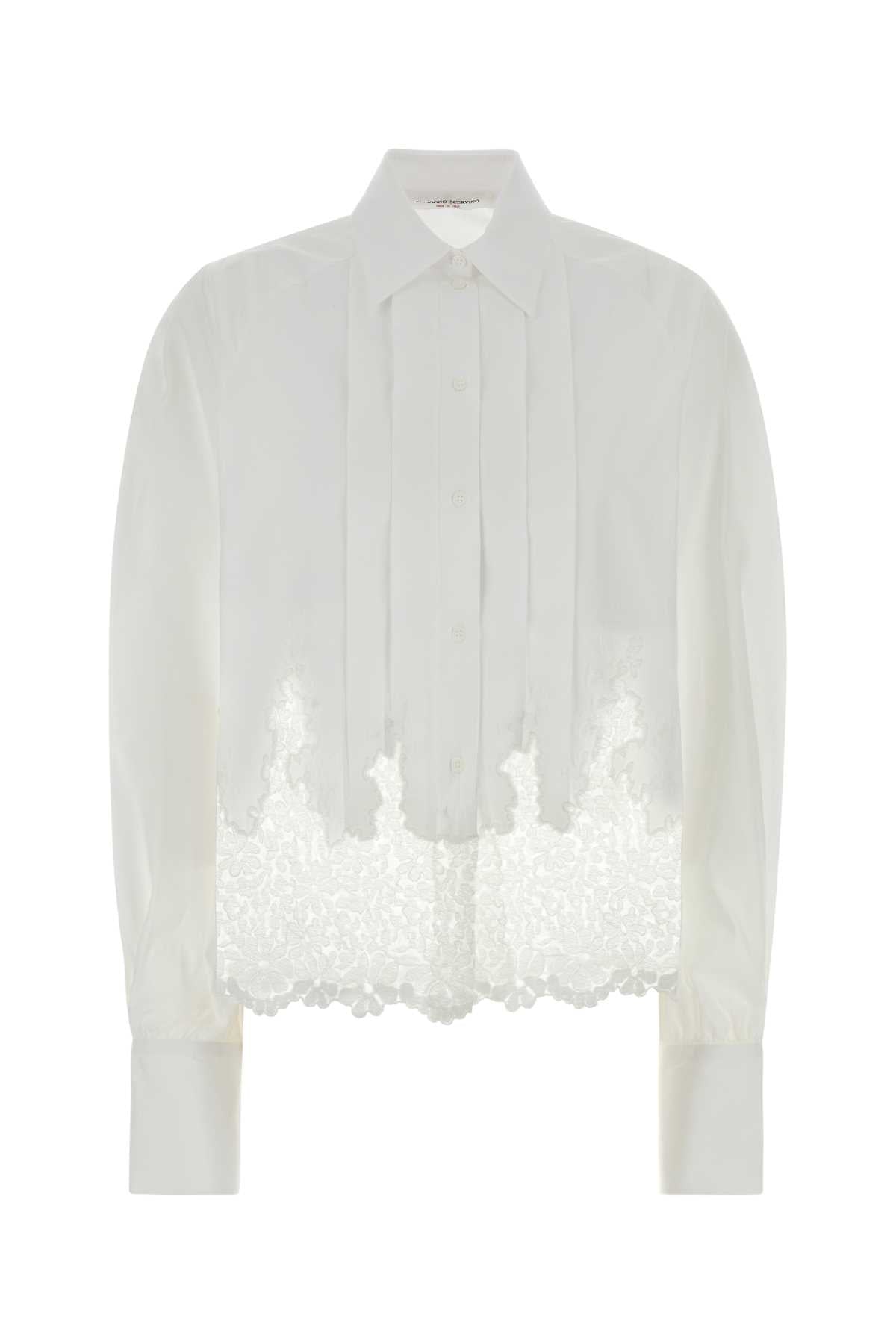 Ermanno Scervino Women White Poplin Shirt ERMANO SCERVINO