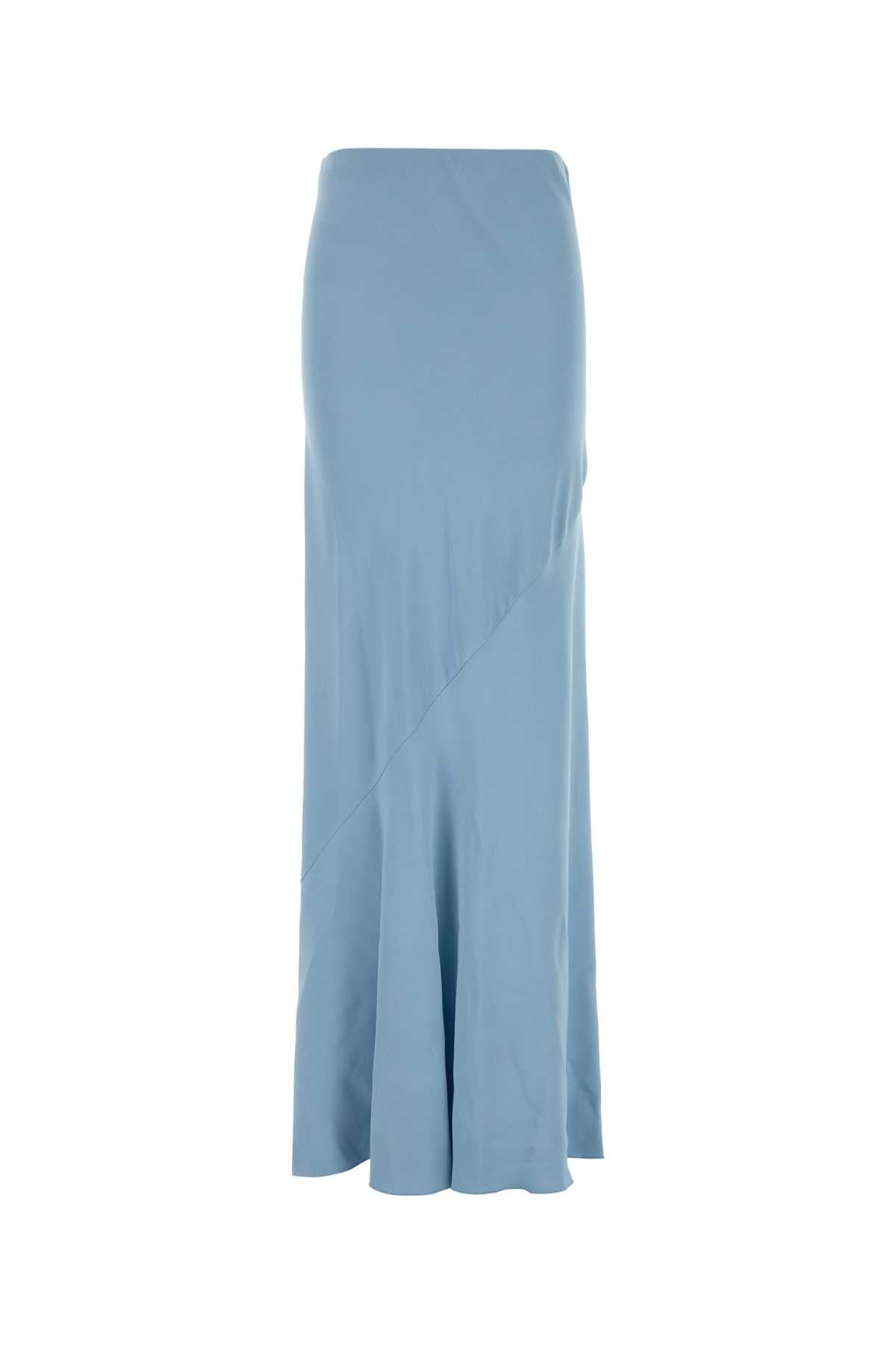 Ermanno Scervino Women Light-Blue Twill Skirt ERMANO SCERVINO