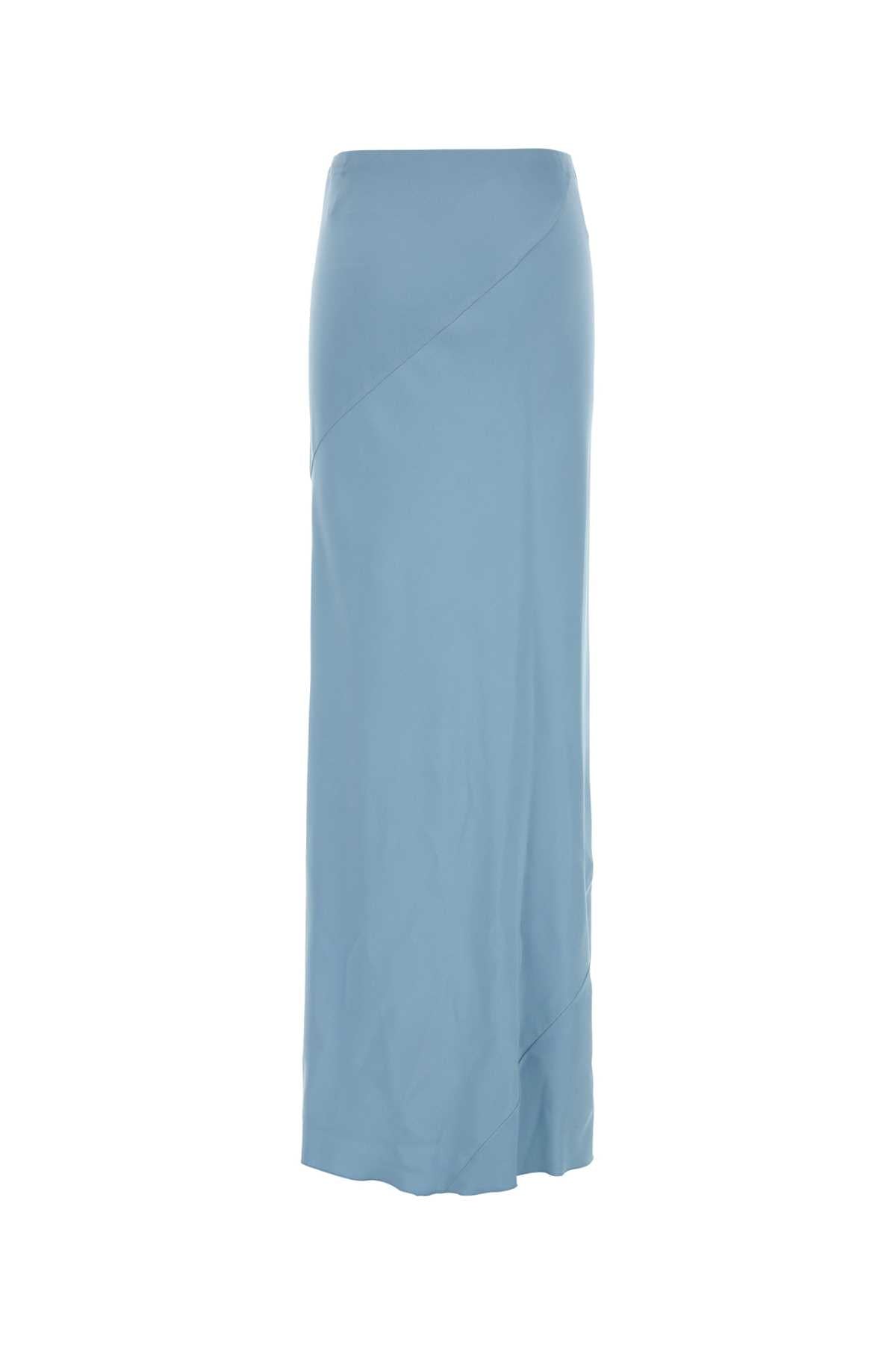 Ermanno Scervino Women Light-Blue Twill Skirt ERMANO SCERVINO