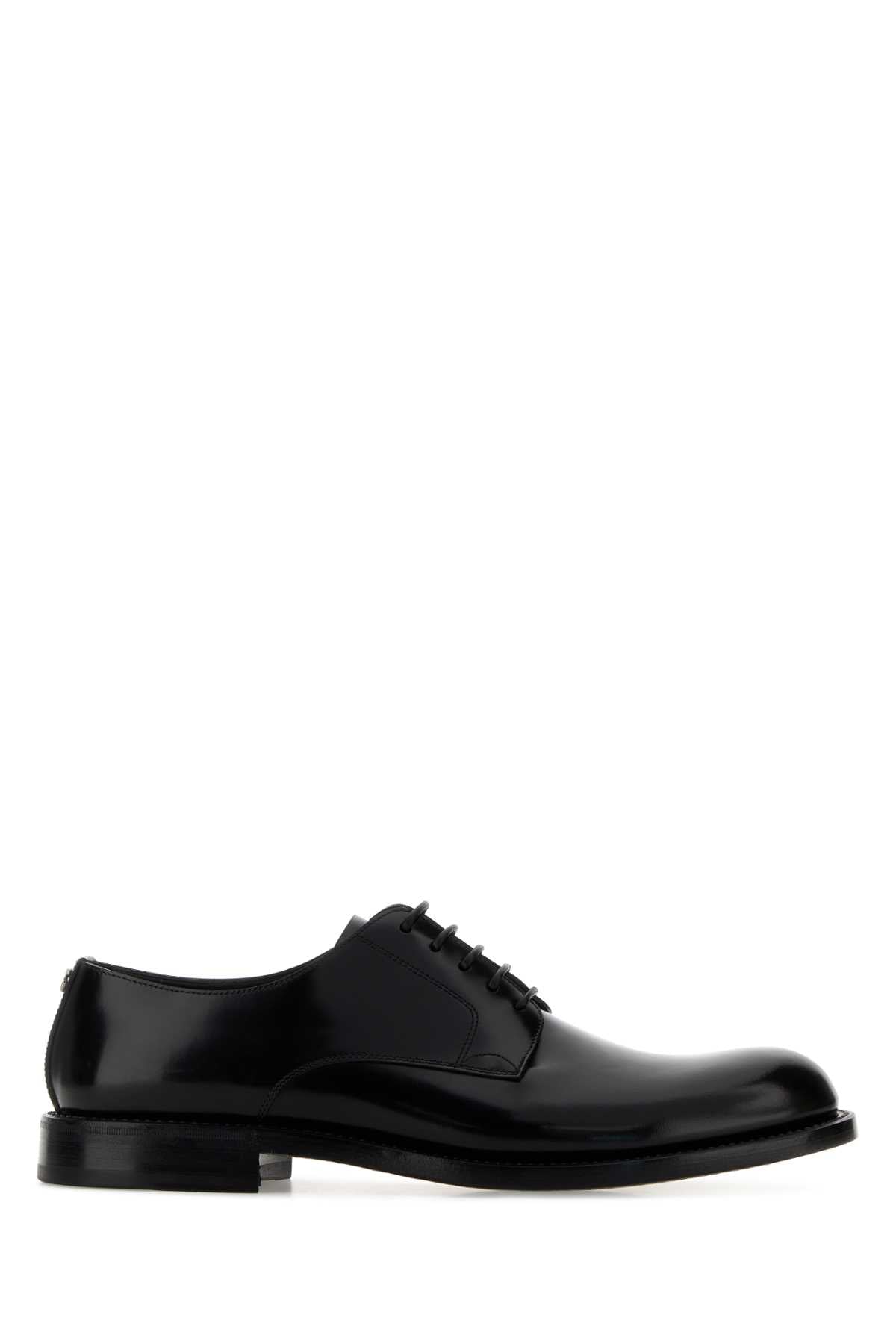 Dolce & Gabbana Men Black Leather Lace-Up Shoes DOLCE & GABBANA