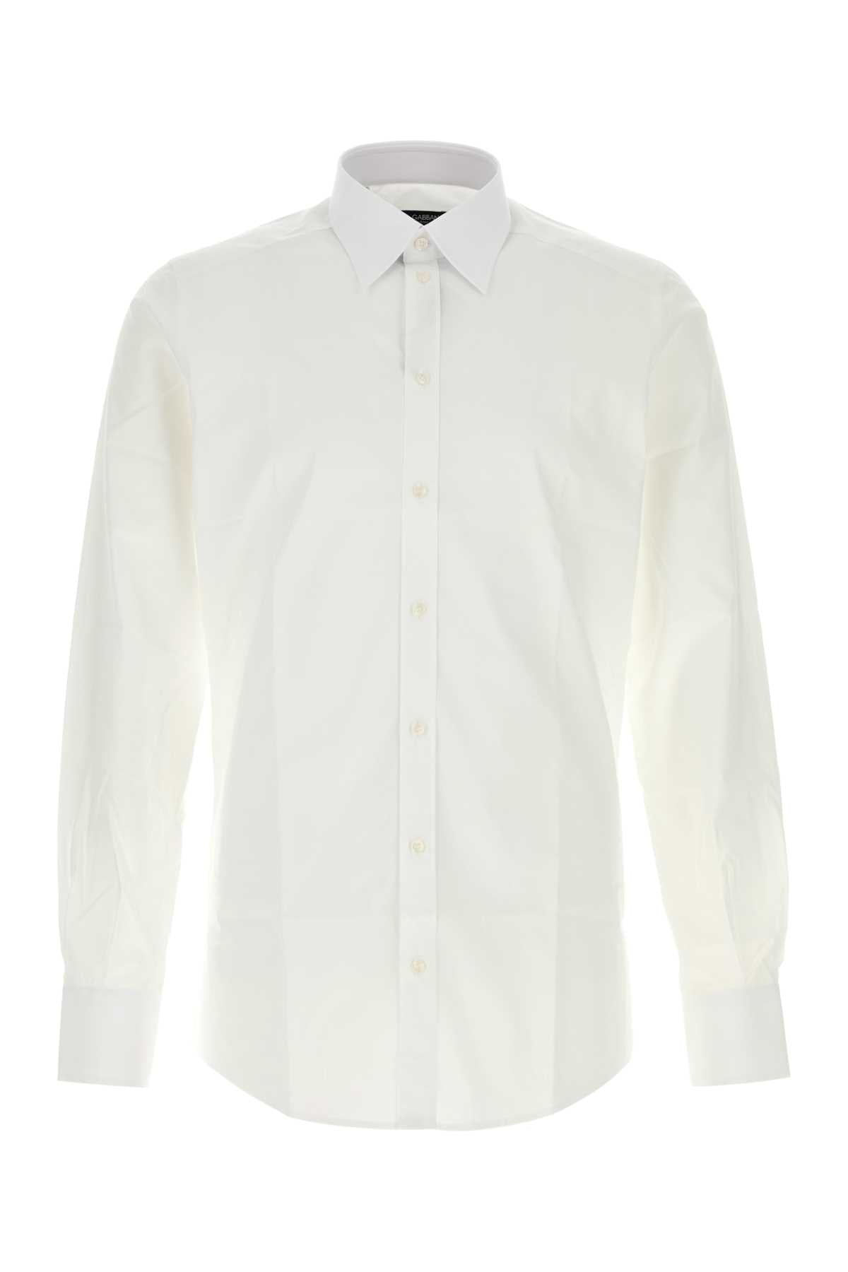 Dolce & Gabbana Men White Poplin Shirt DOLCE & GABBANA