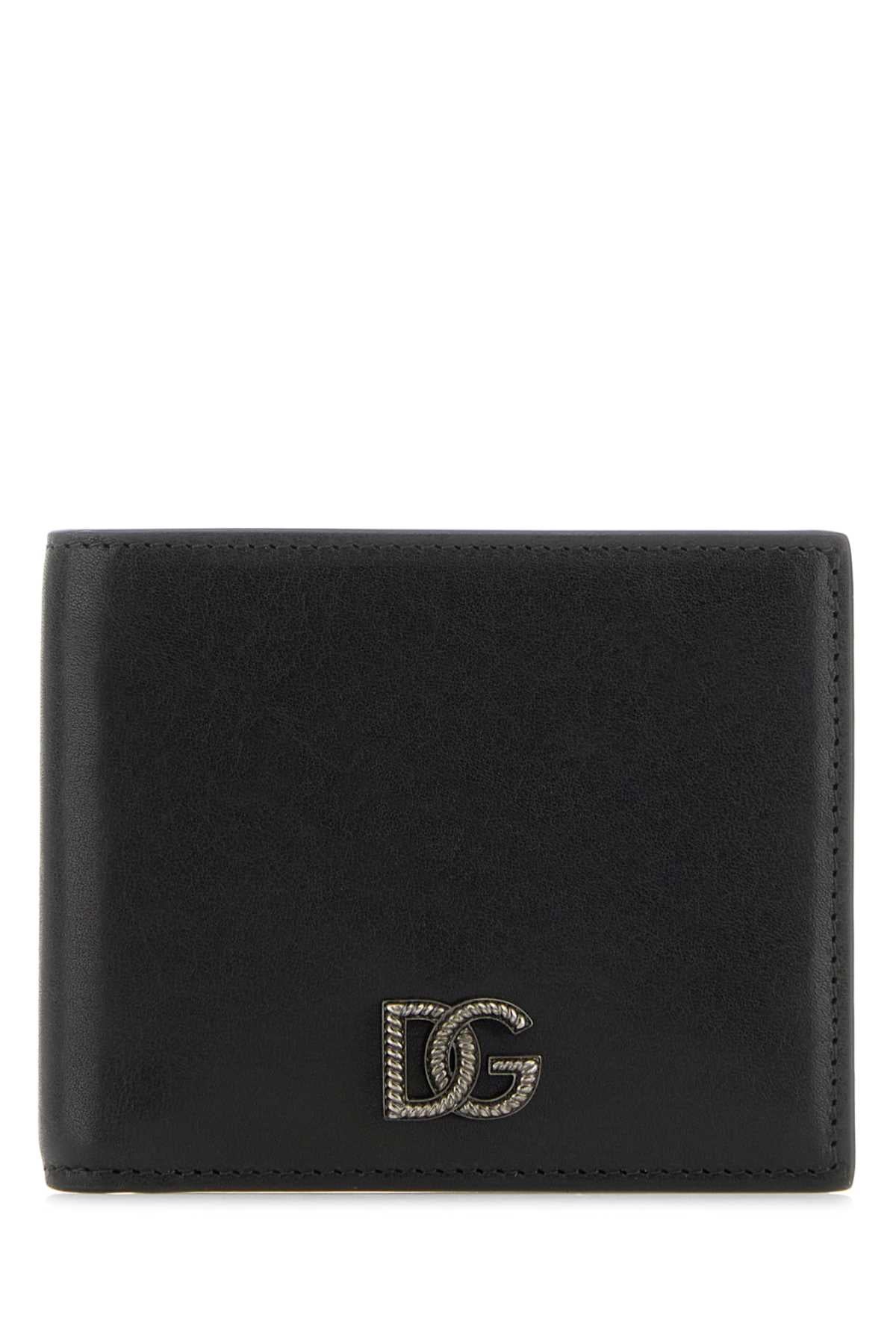 Dolce & Gabbana Men Black Leather Wallet DOLCE & GABBANA